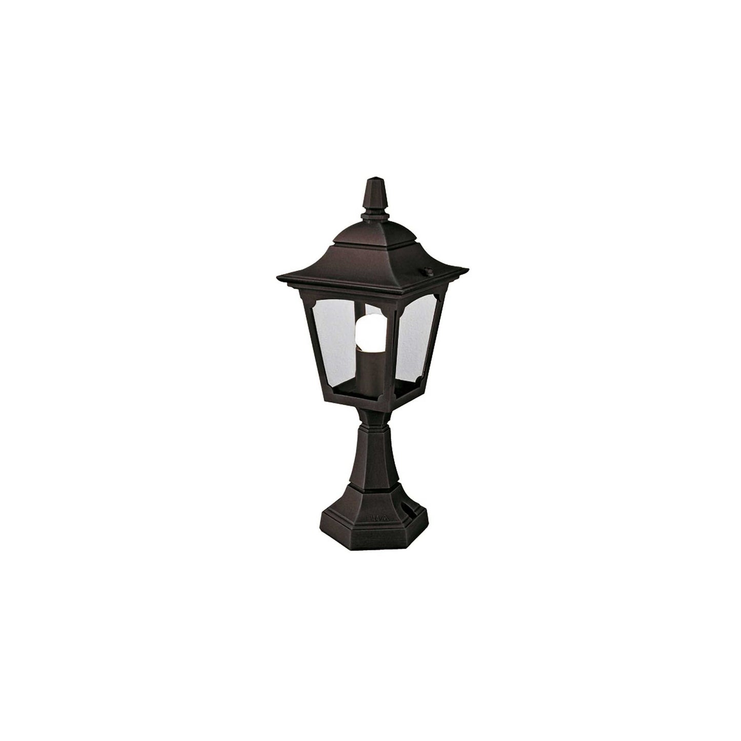 Chapel 1-Light Pedestal Lantern in Black