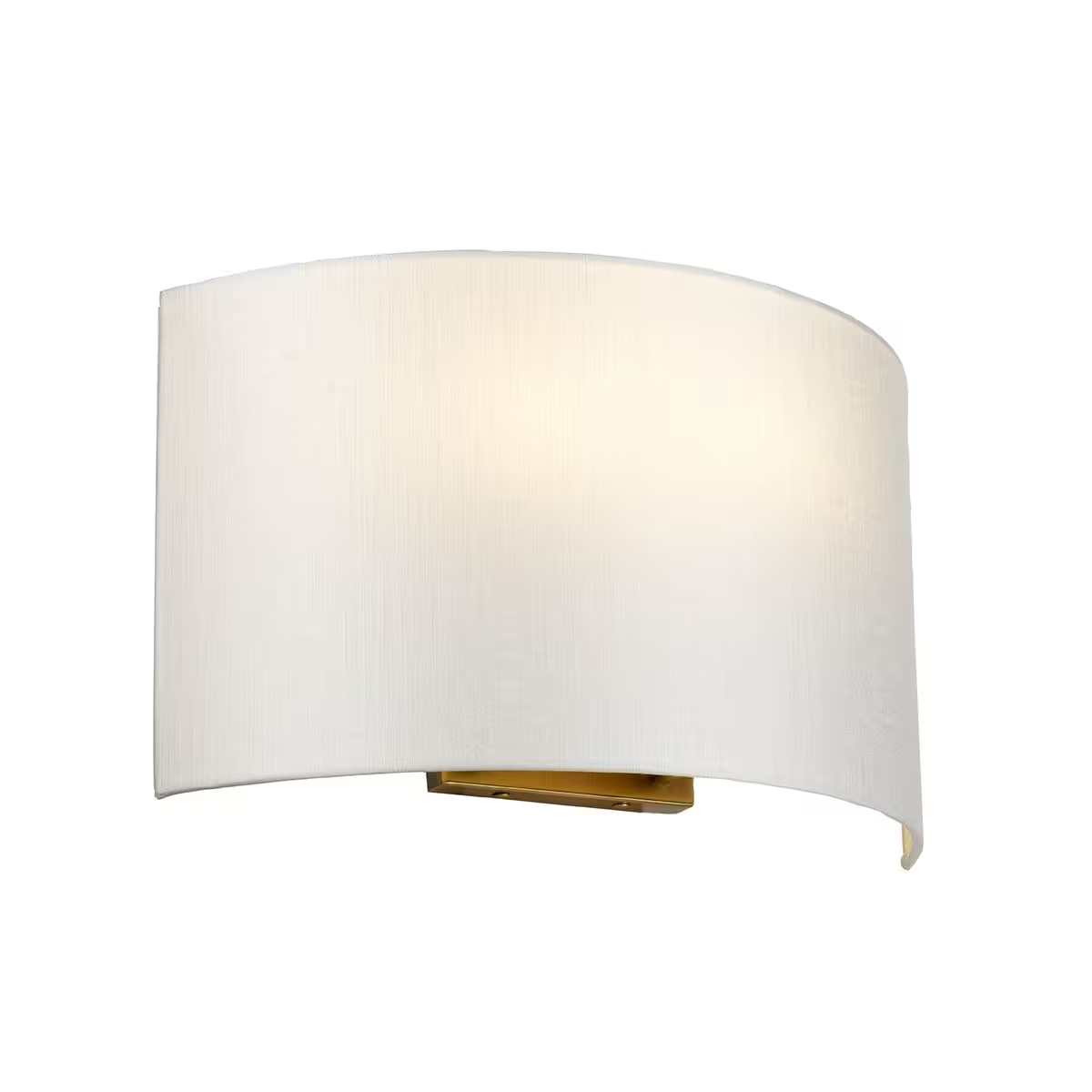 Cooper Curved Wall Light with Ivory Shade