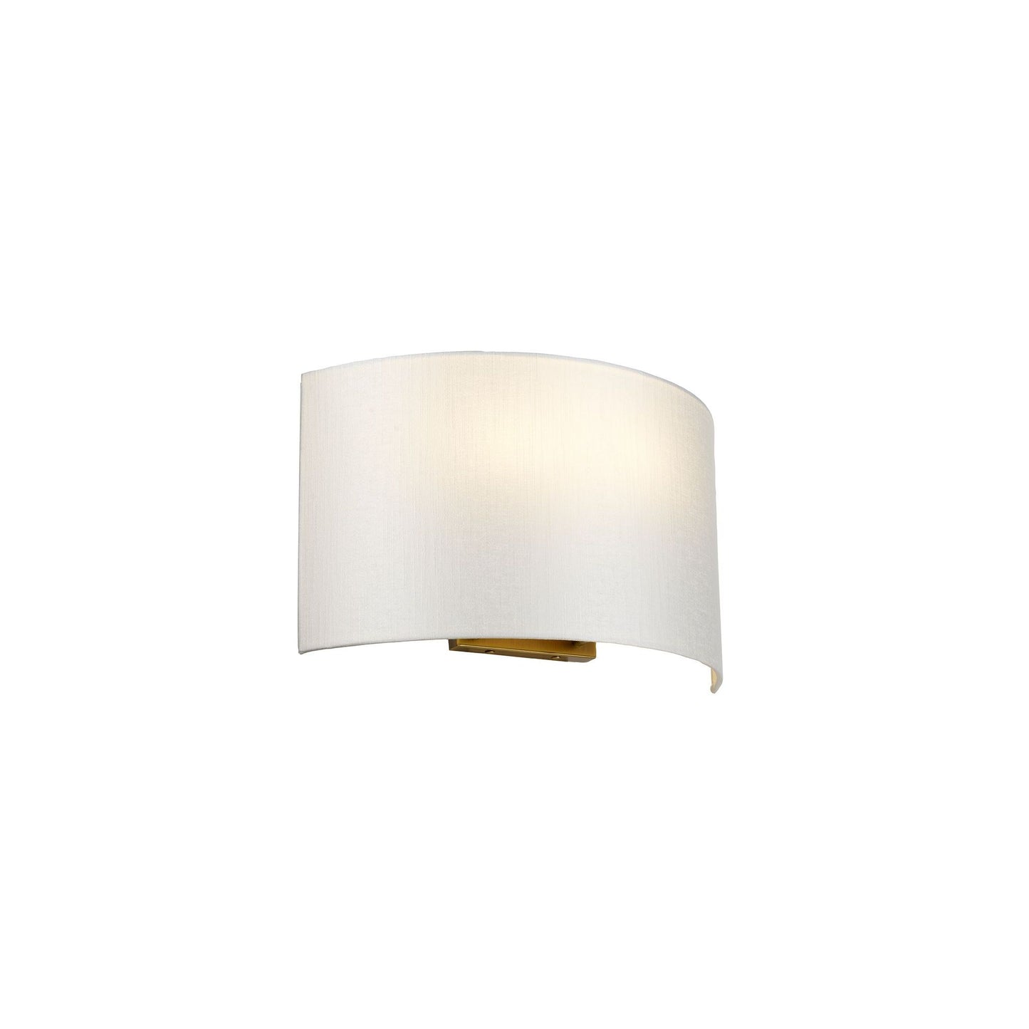 Cooper Curved Wall Light with Ivory Shade