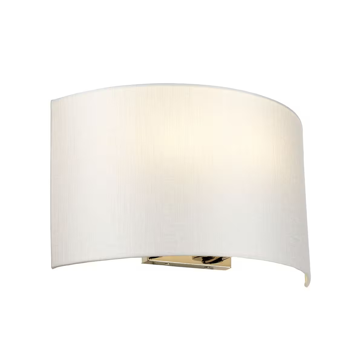 Cooper Curved Wall Light with Ivory Shade
