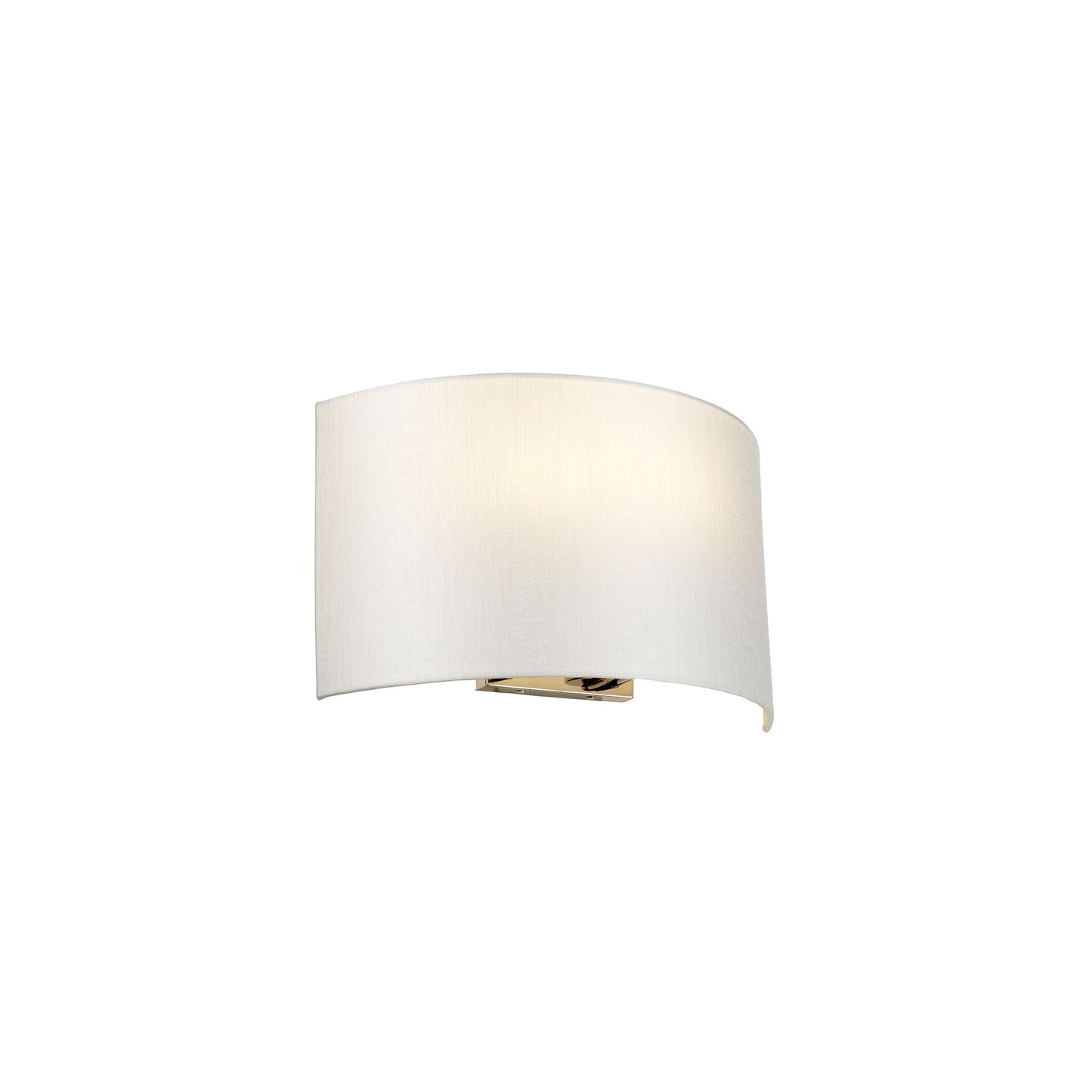 Cooper Curved Wall Light with Ivory Shade