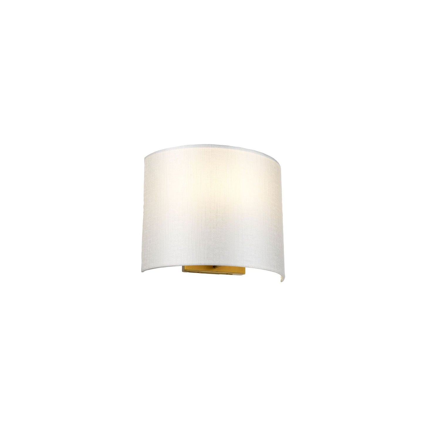 Cooper Curved Wall Light with Ivory Shade