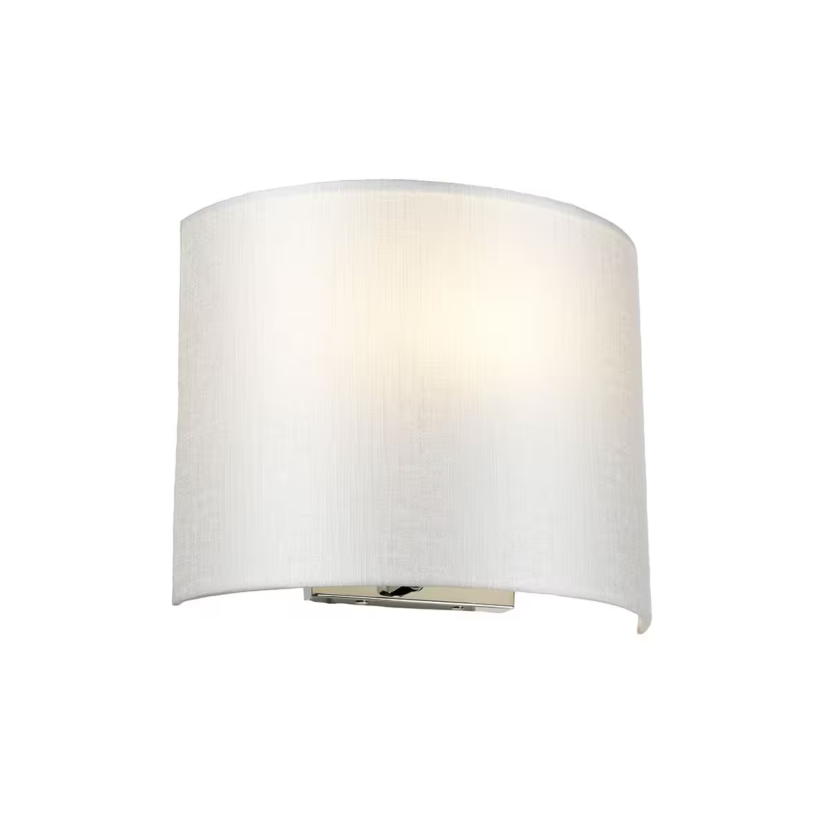 Cooper Curved Wall Light with Ivory Shade