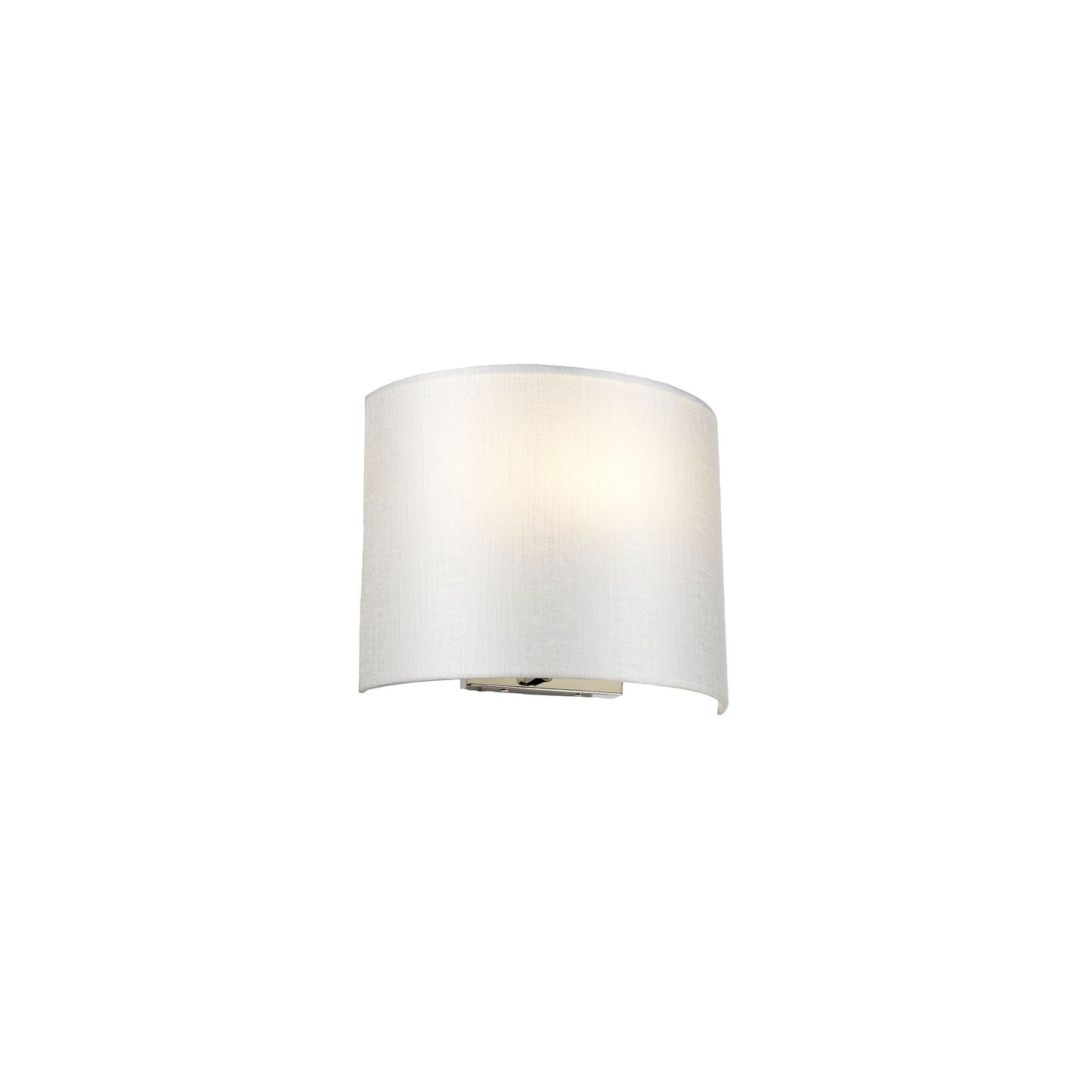 Cooper Curved Wall Light with Ivory Shade