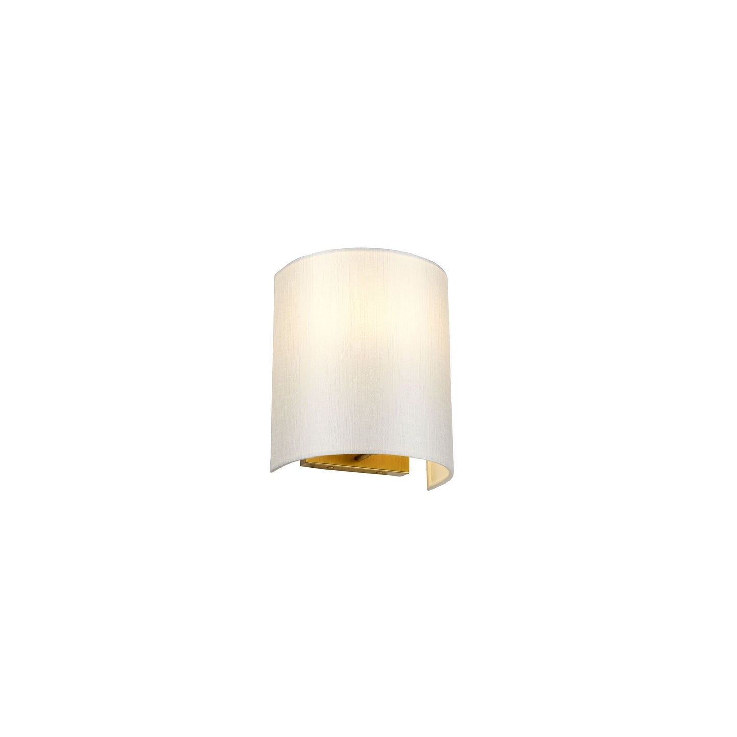 Cooper Curved Wall Light with Ivory Shade
