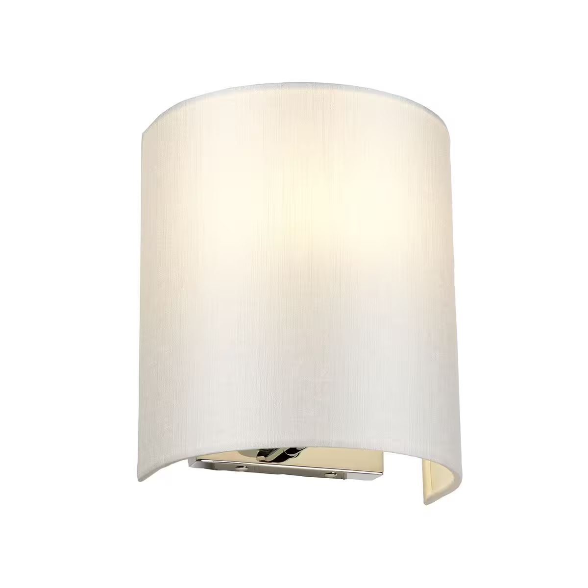 Cooper Curved Wall Light with Ivory Shade