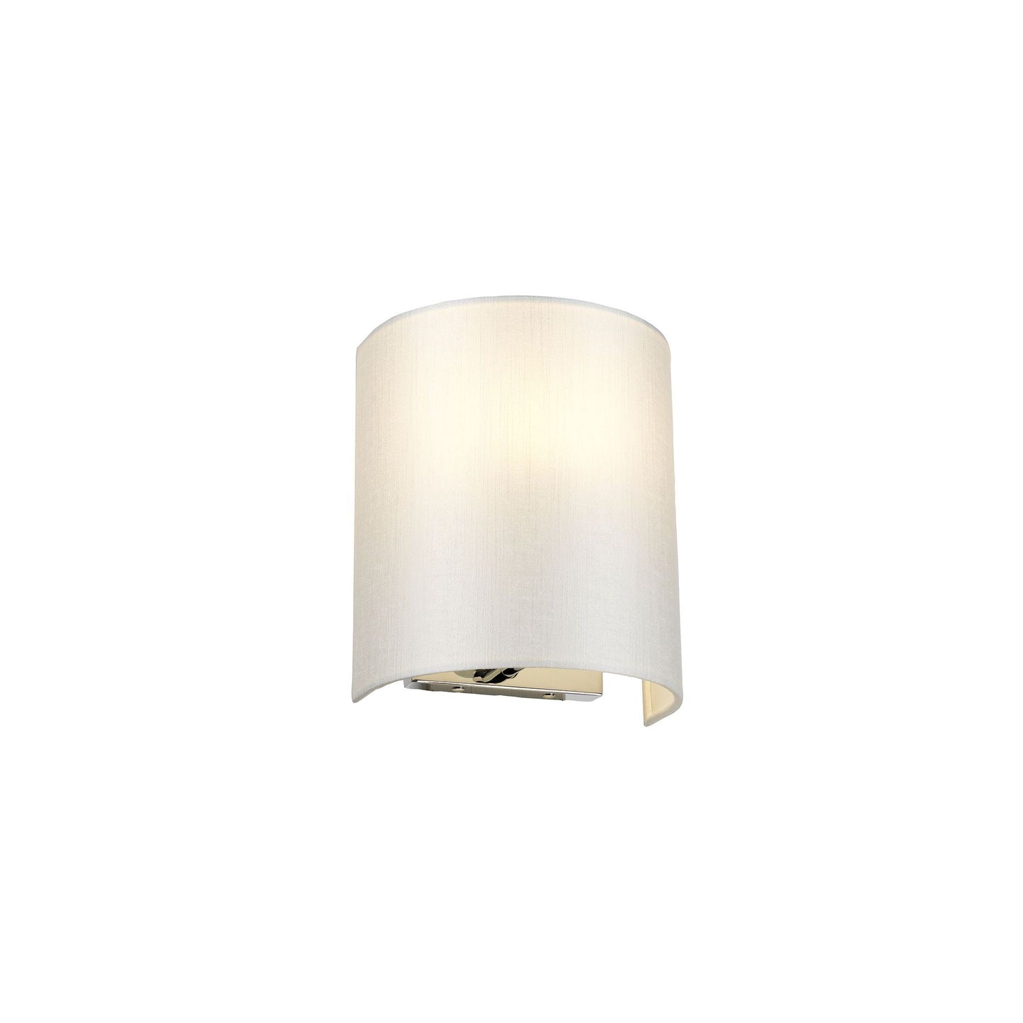 Cooper Curved Wall Light with Ivory Shade