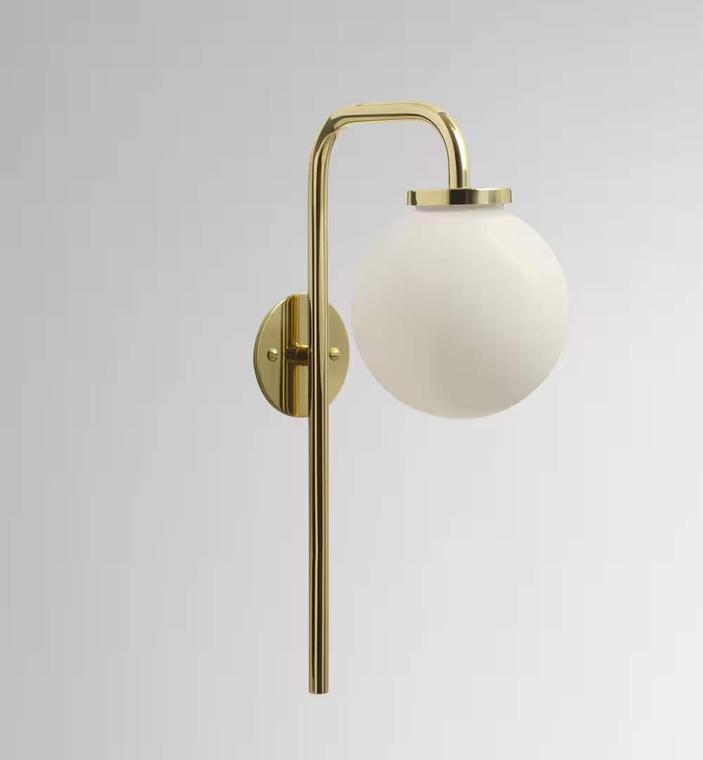 Big Bulb Opal Wall Light