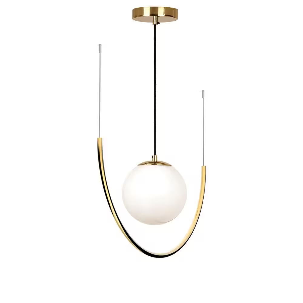 Gaudi Single-Chain Pendant with White Glass