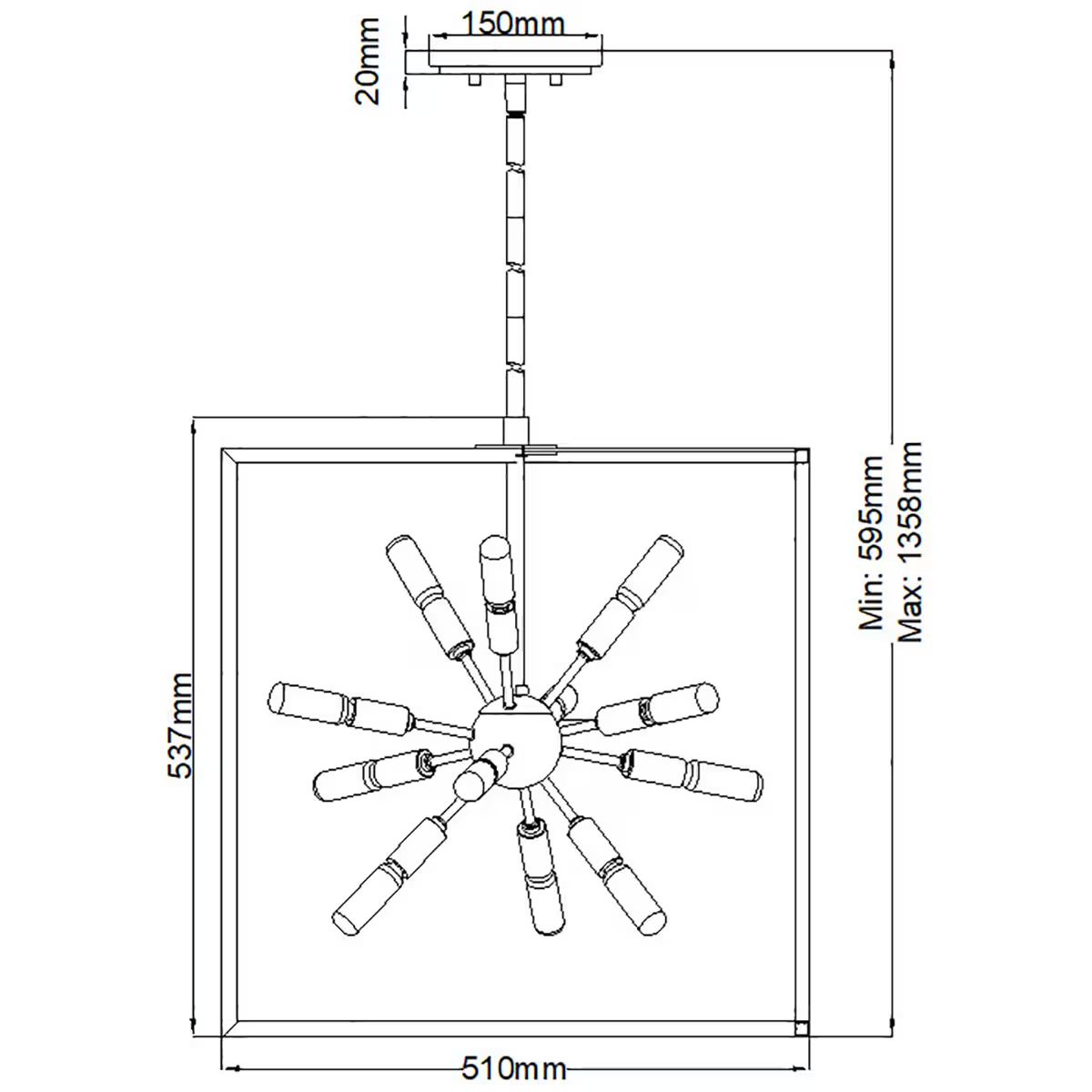 Aros 12-Light Pendant