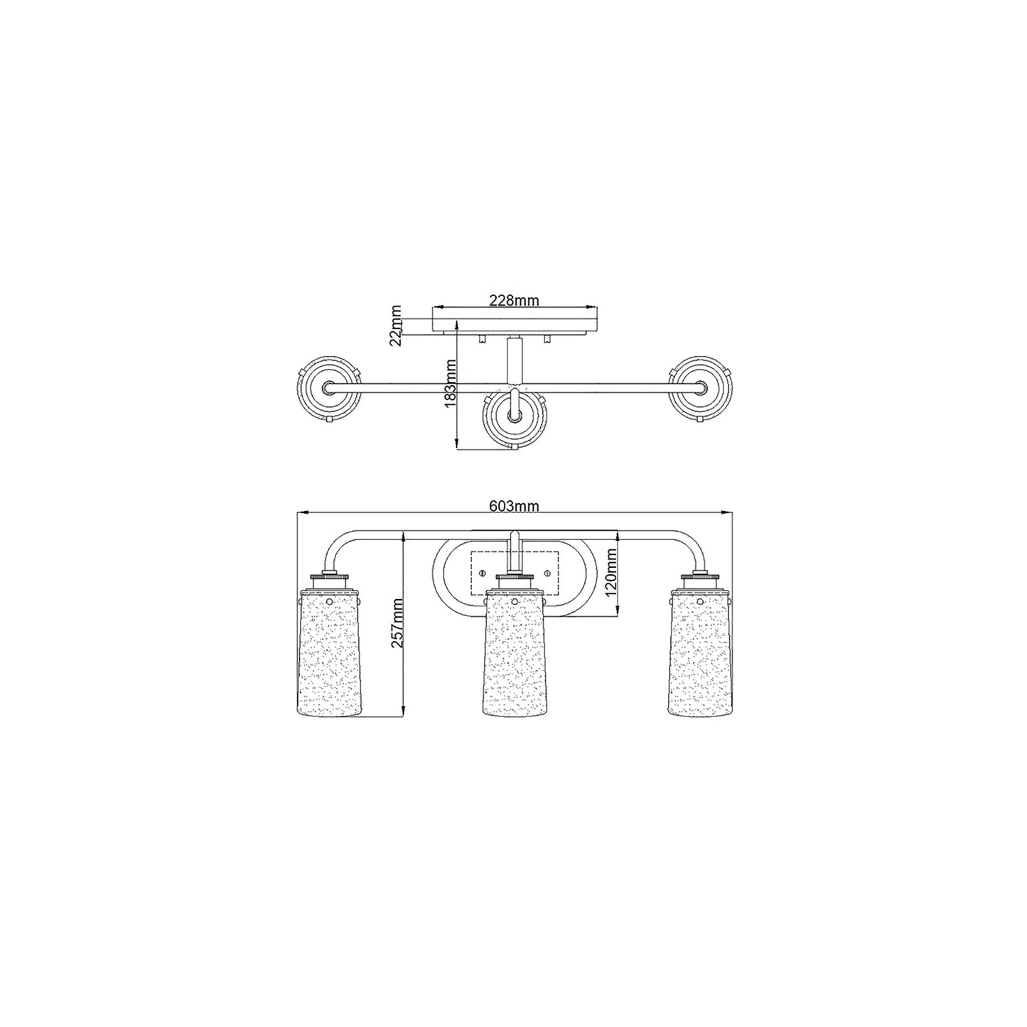 Braelyn 3-Light Wall Light