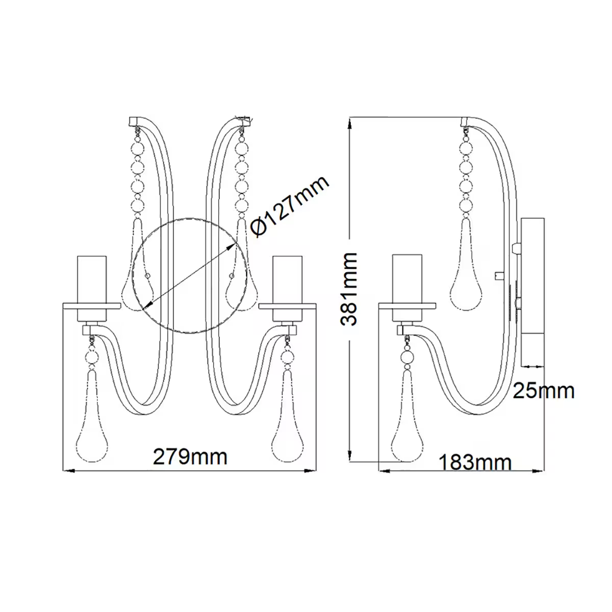 Karlee 2-Light Wall Light