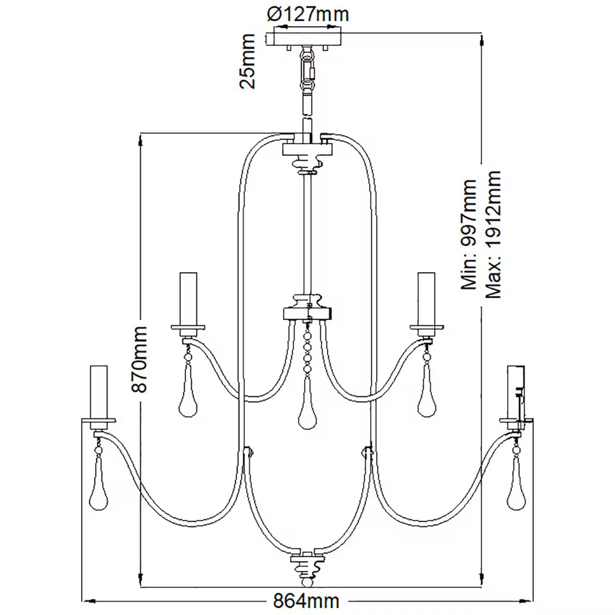 Karlee 9-Light Chandelier
