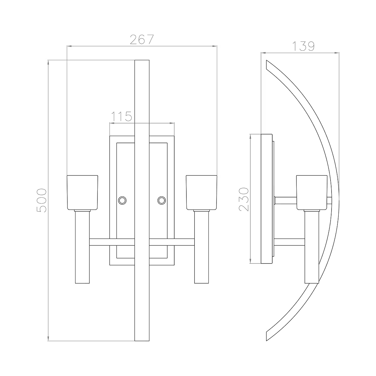 Mondo 2-Light Wall Light