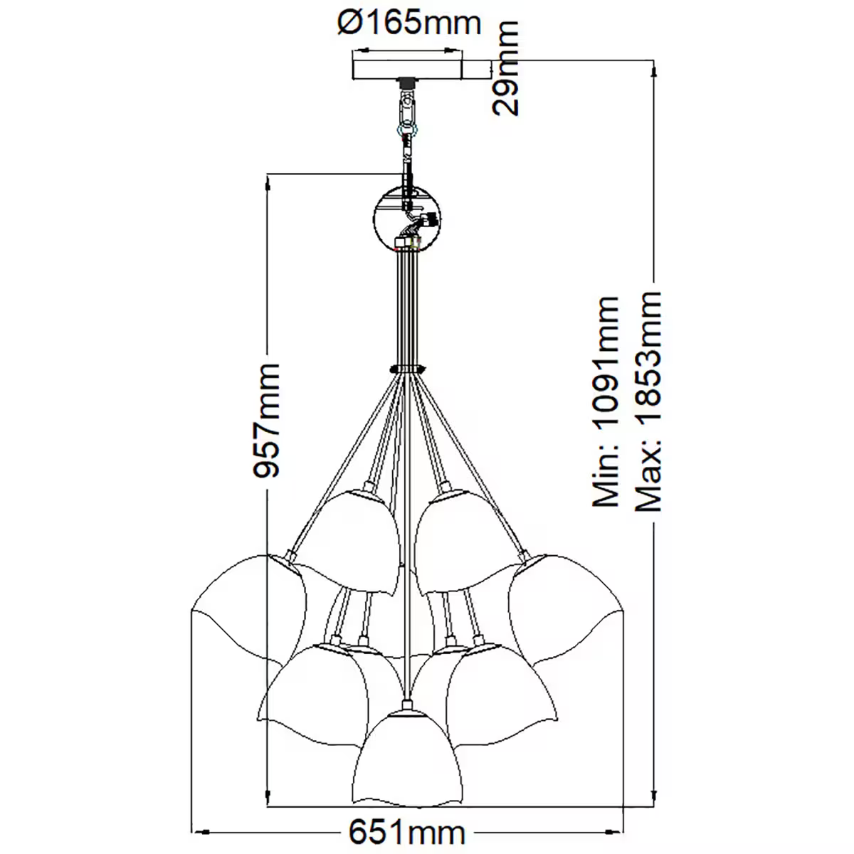 Nula 15-Light Pendant