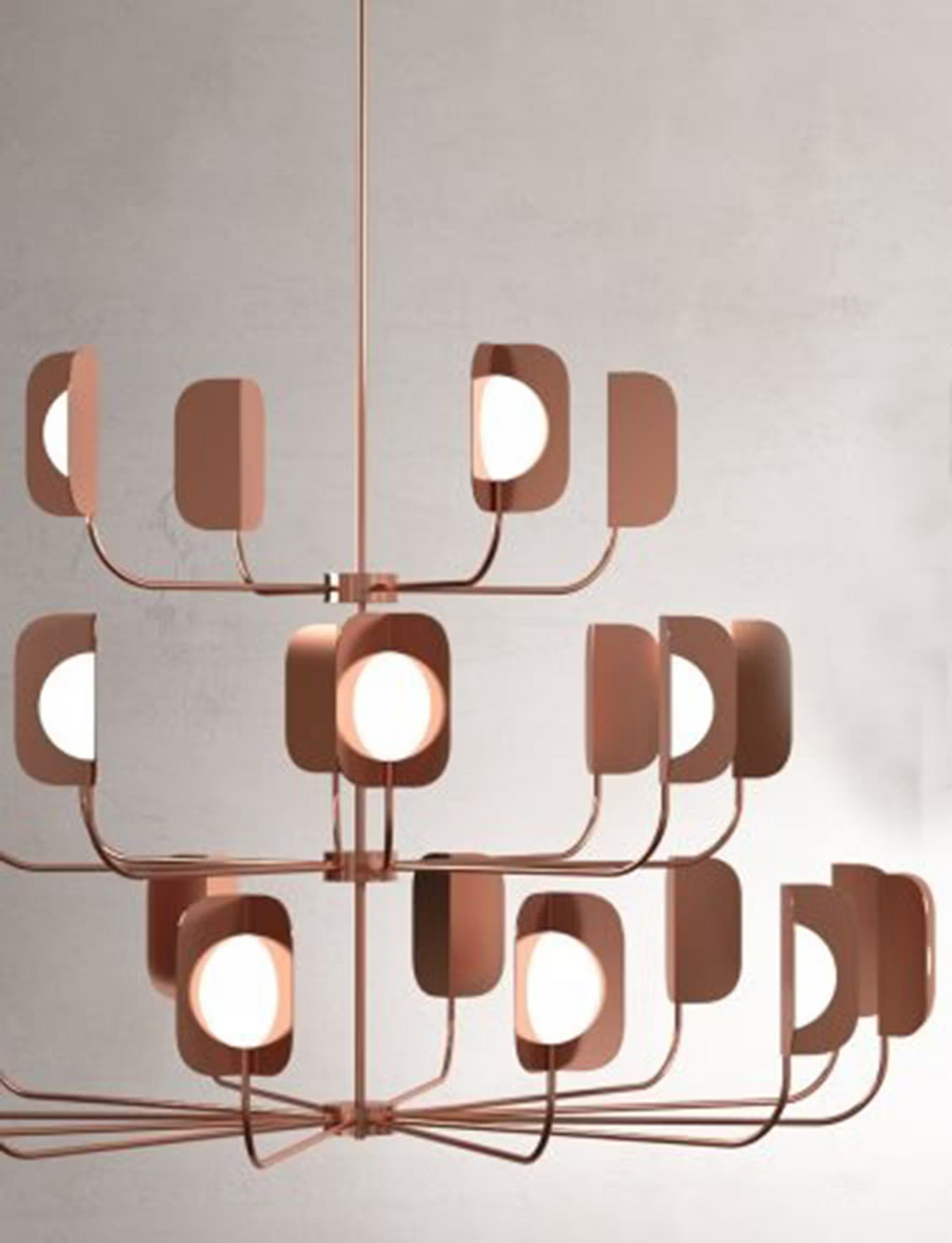 Leaf 24-Light Metal Chandelier