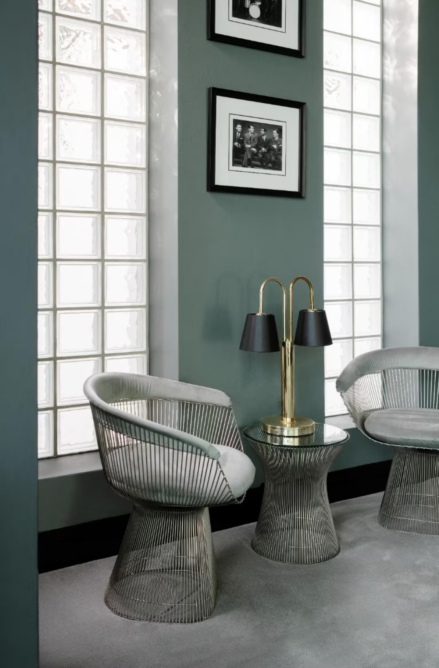 Uppsala Two-Arm Brass Table Lamp