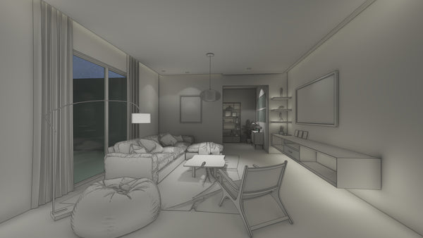Scandinavian minimalist living room