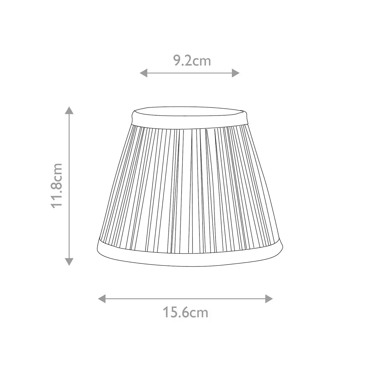 Clip Shades Mushroom Pleat Gold Chiffon Candle Shade