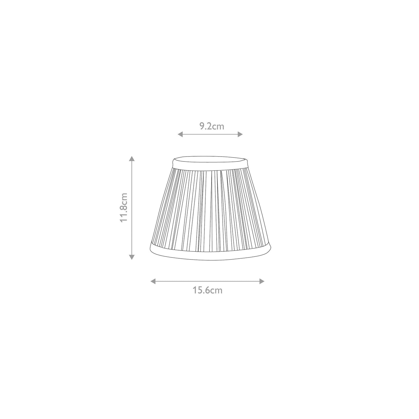 Clip Shades Pleated Grey Chiffon Candle Shade