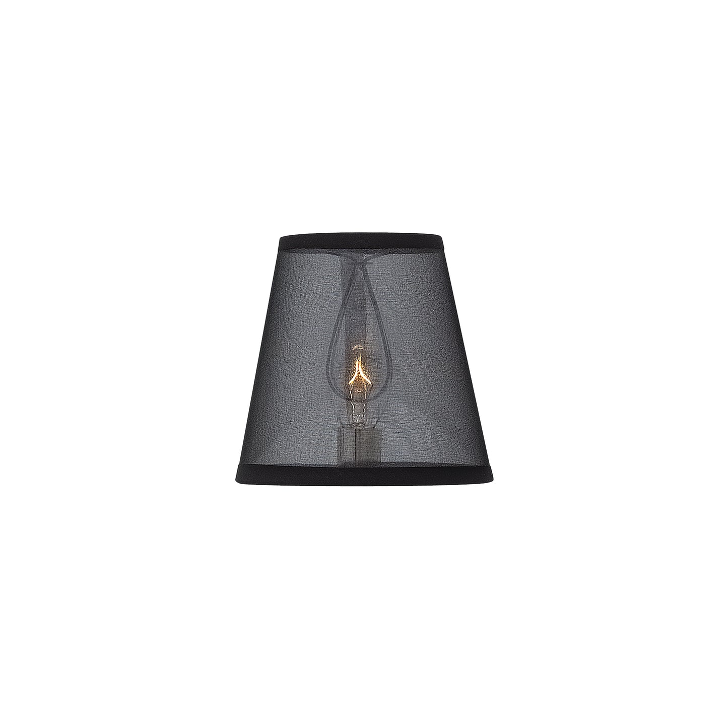 Ascher Clip shade in Black Organza