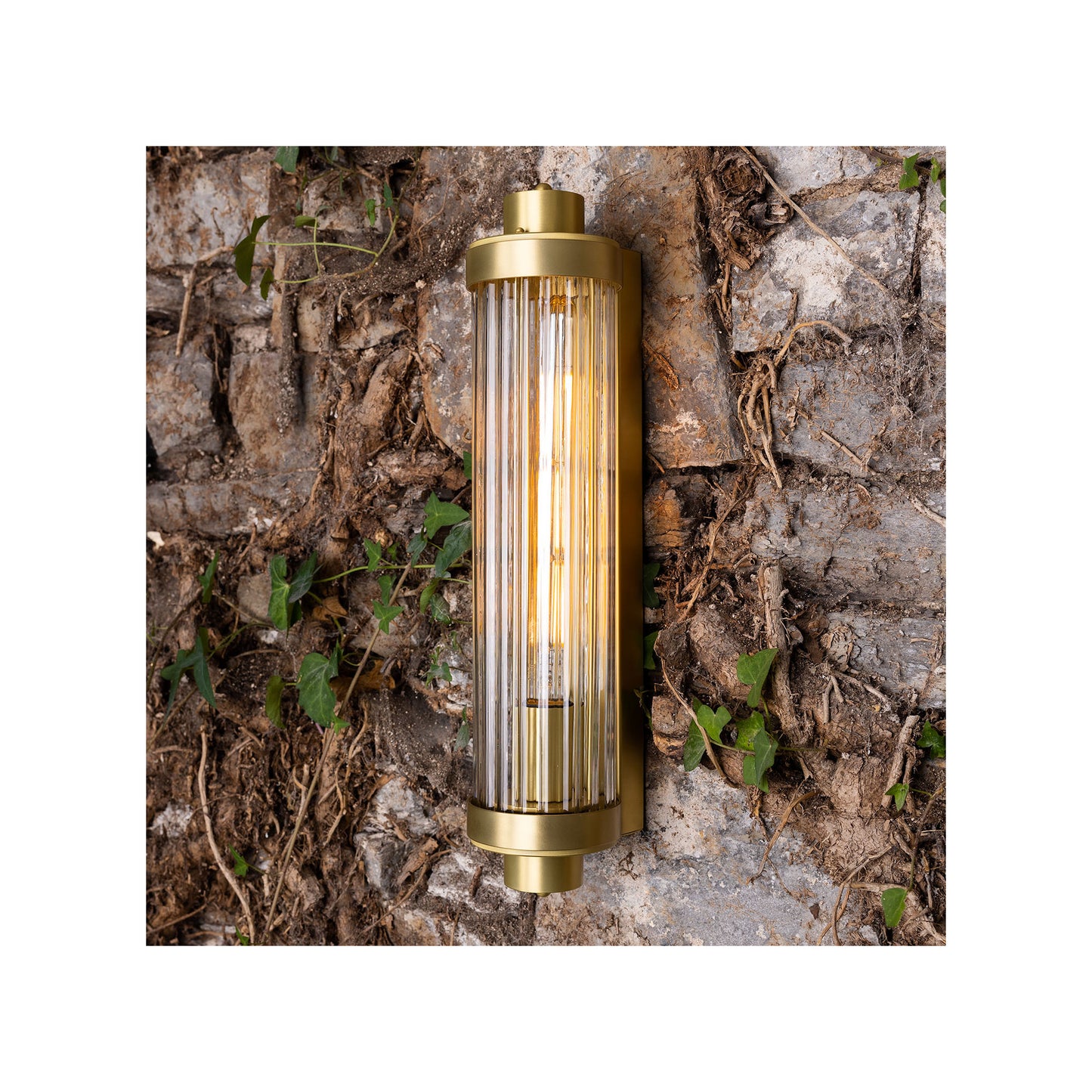Louise Wall Light with Rippled Glass