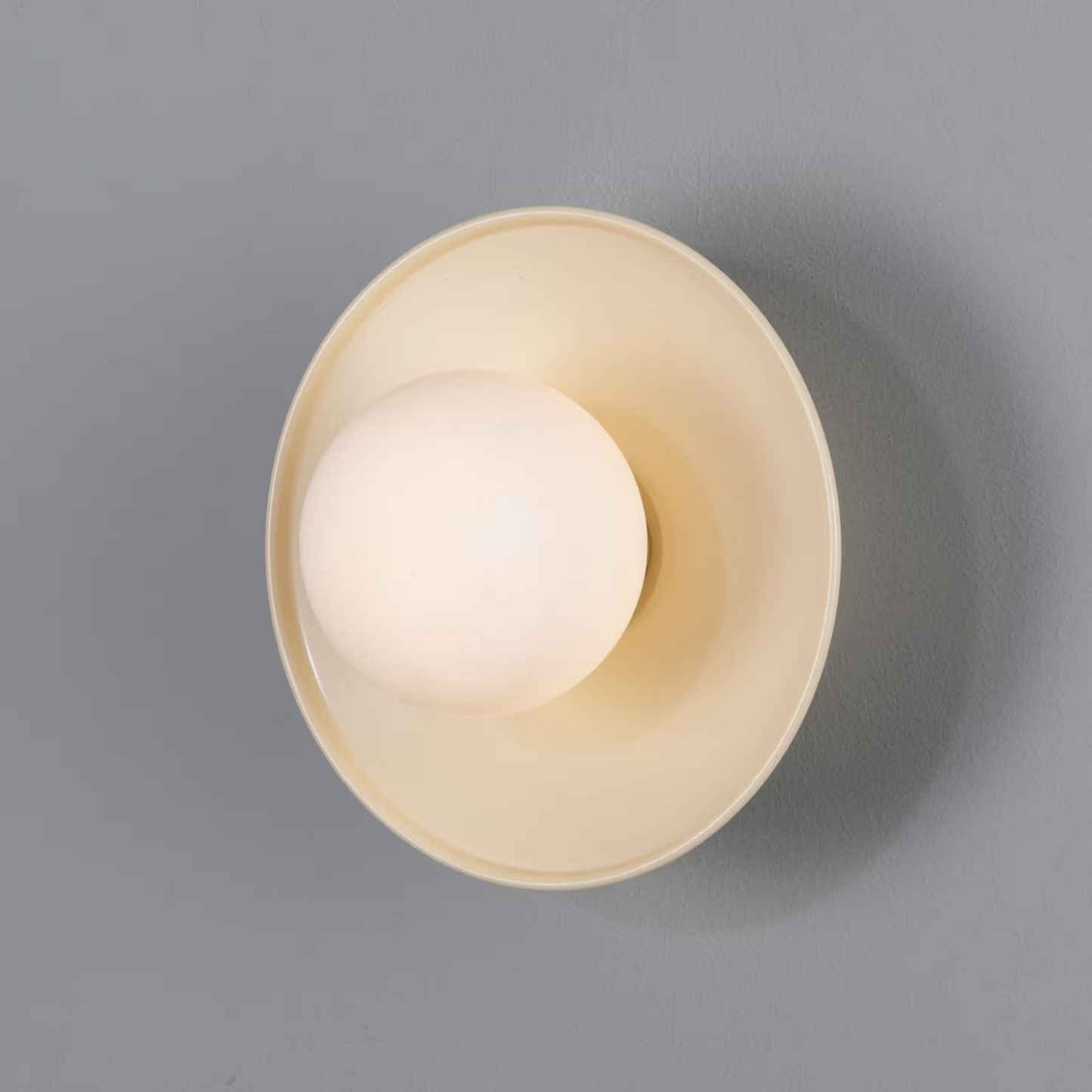 Aosta Brass Disc Bathroom Wall Light