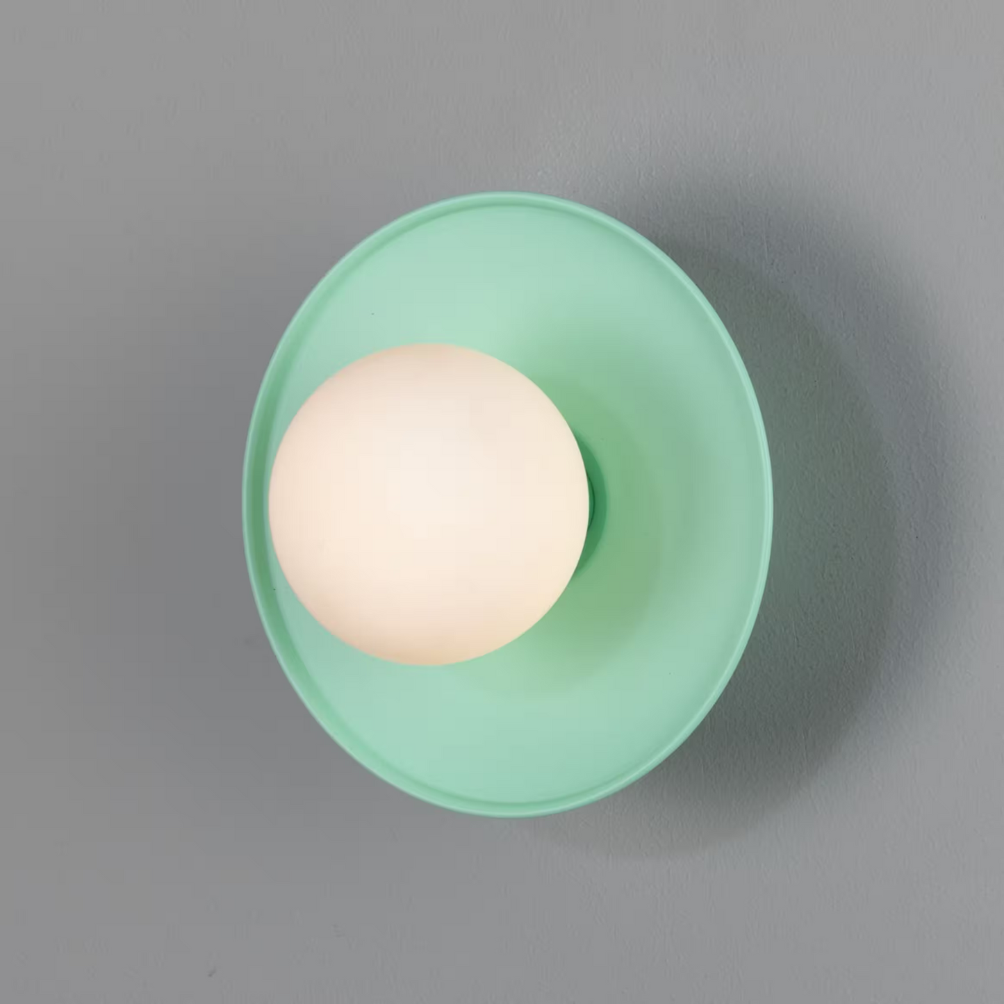 Aosta Brass Disc Bathroom Wall Light