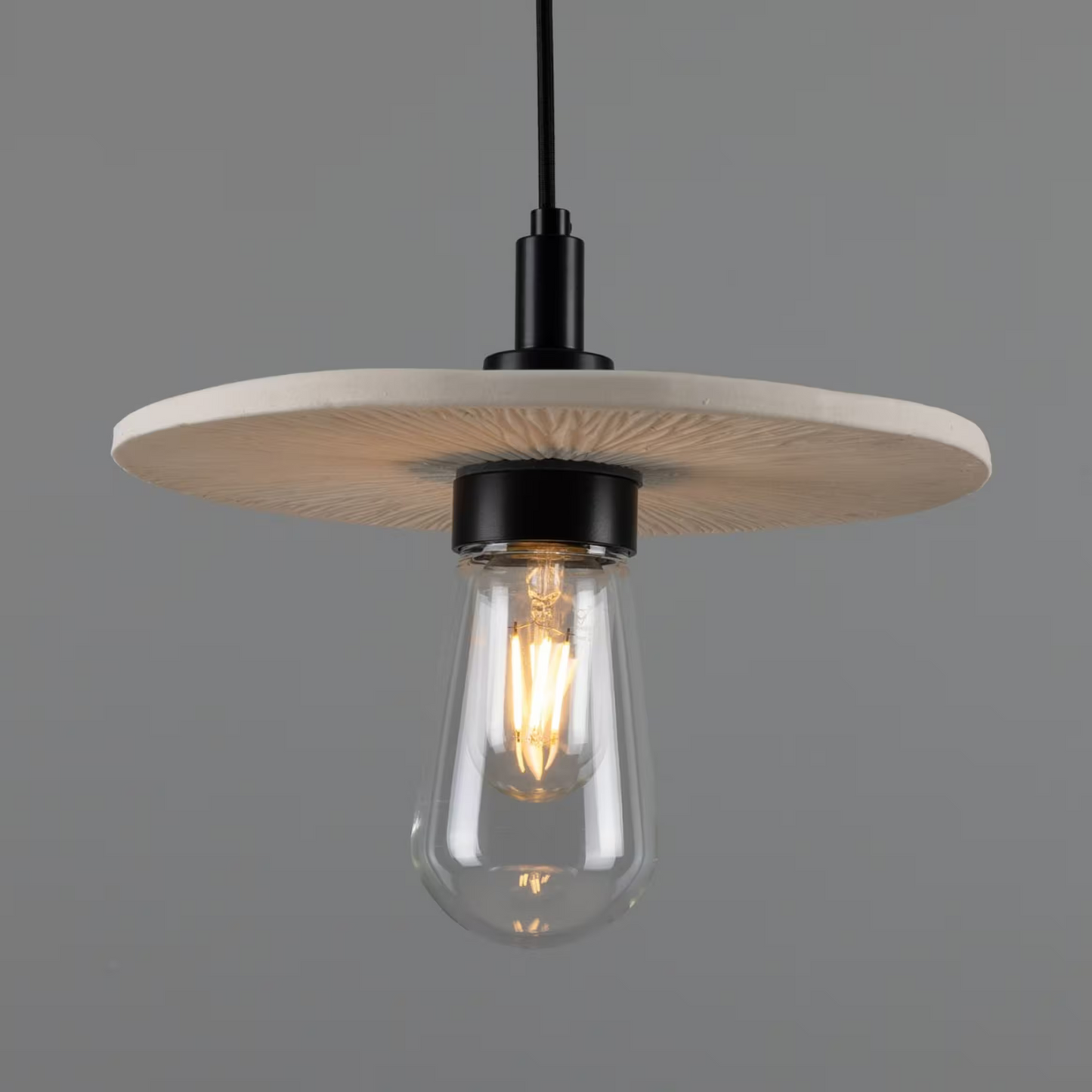 Bog Oak Organic Ceramic Disc Bathroom Pendant