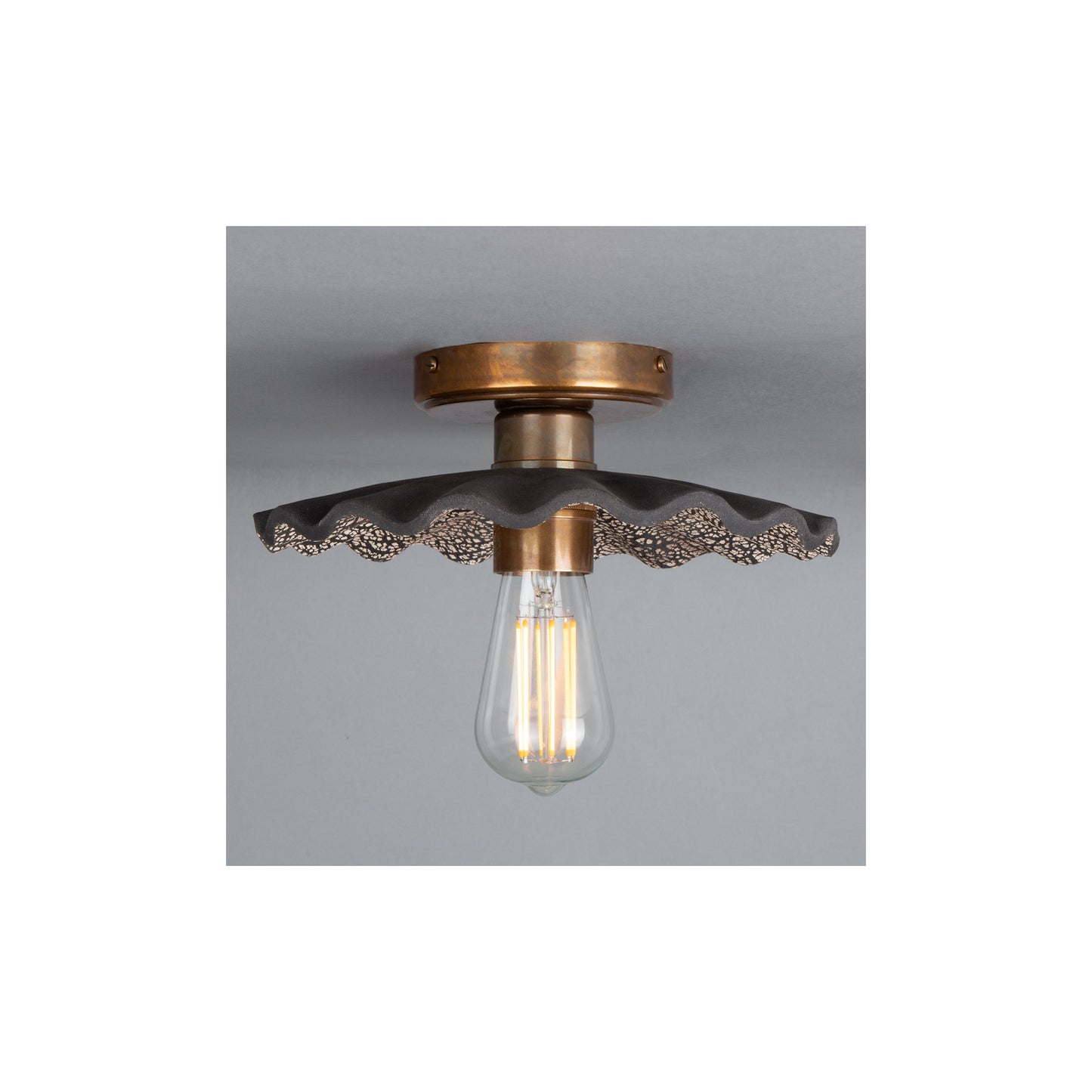 Kapok 27cm Organic Ceramic Ceiling Light
