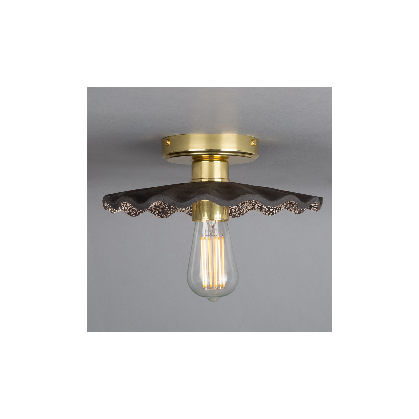 Kapok 27cm Organic Ceramic Ceiling Light
