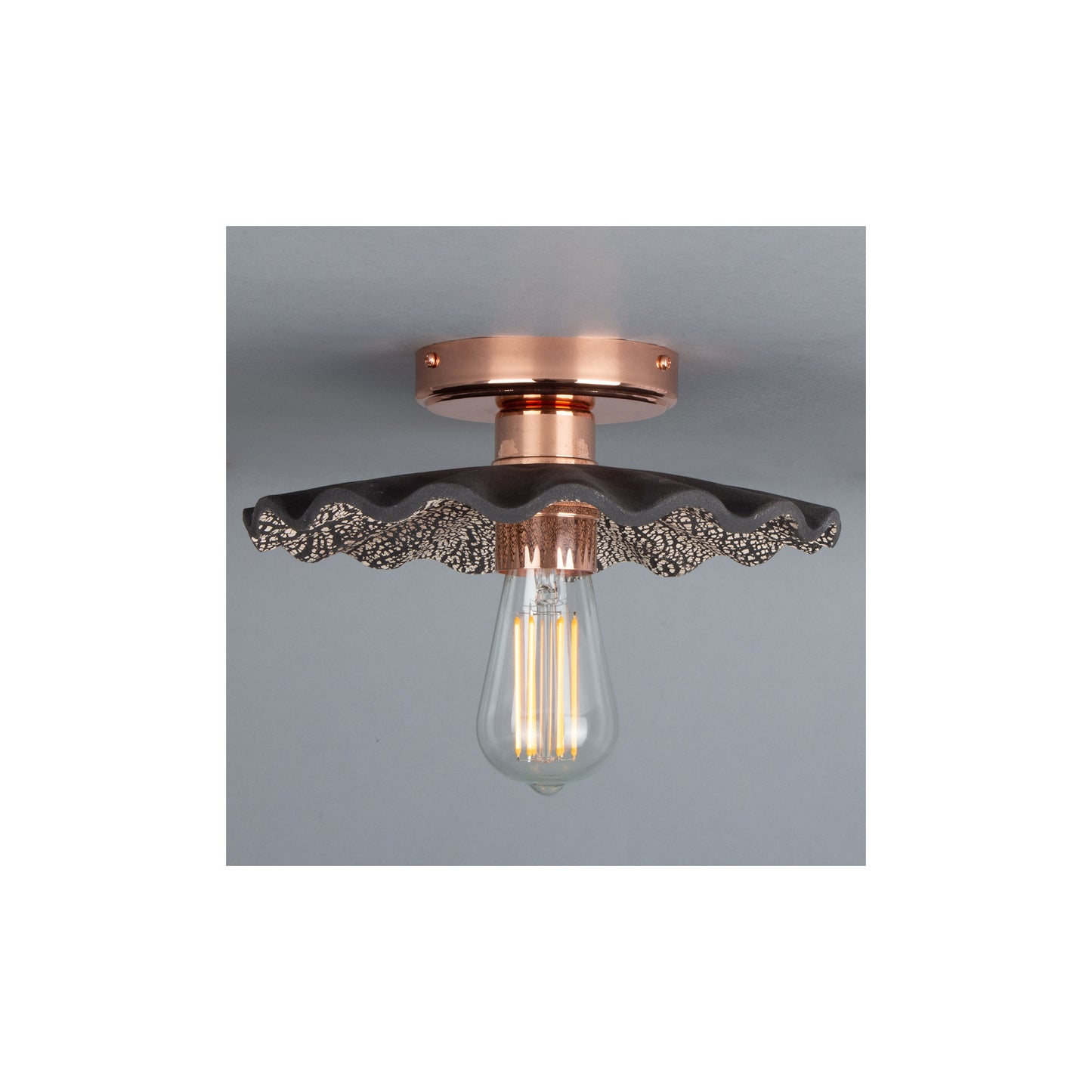 Kapok 27cm Organic Ceramic Ceiling Light