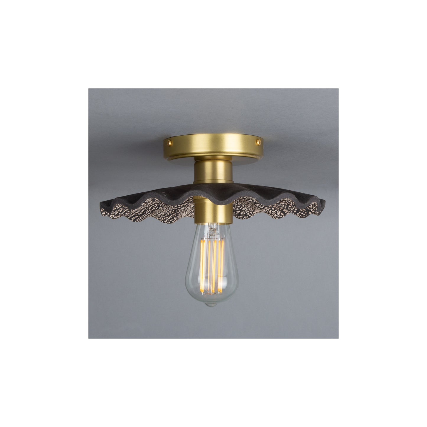 Kapok 27cm Organic Ceramic Ceiling Light