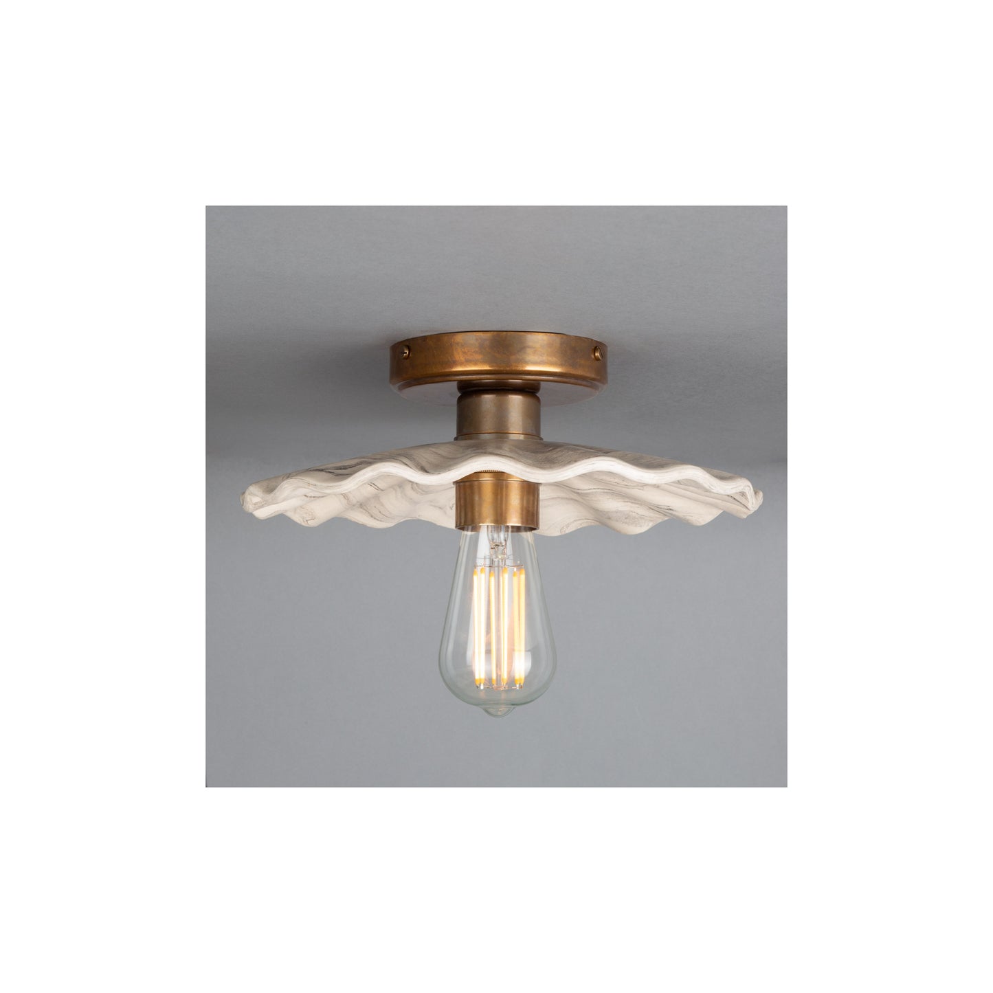 Kapok 27cm Organic Ceramic Ceiling Light