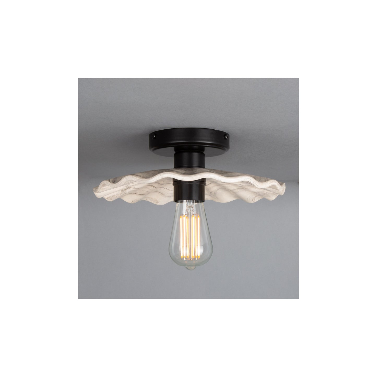Kapok 27cm Organic Ceramic Ceiling Light