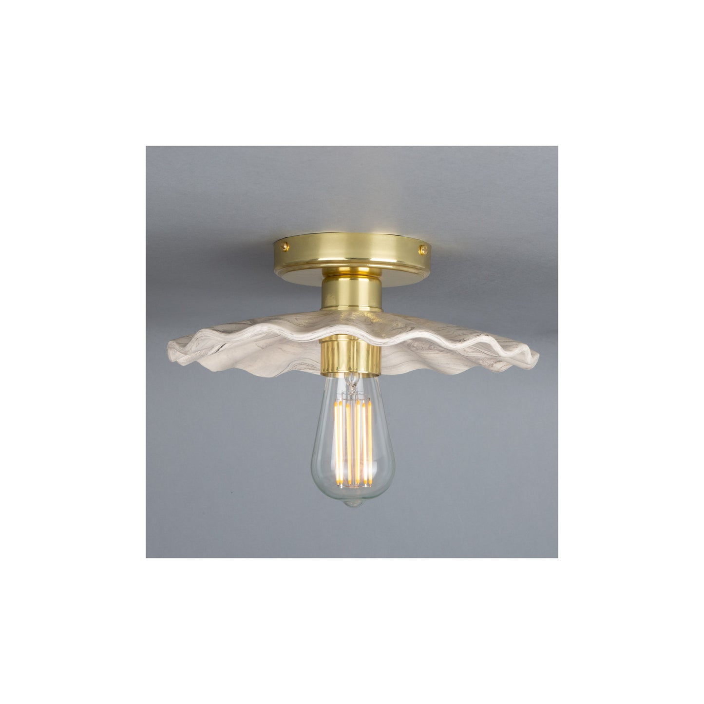 Kapok 27cm Organic Ceramic Ceiling Light