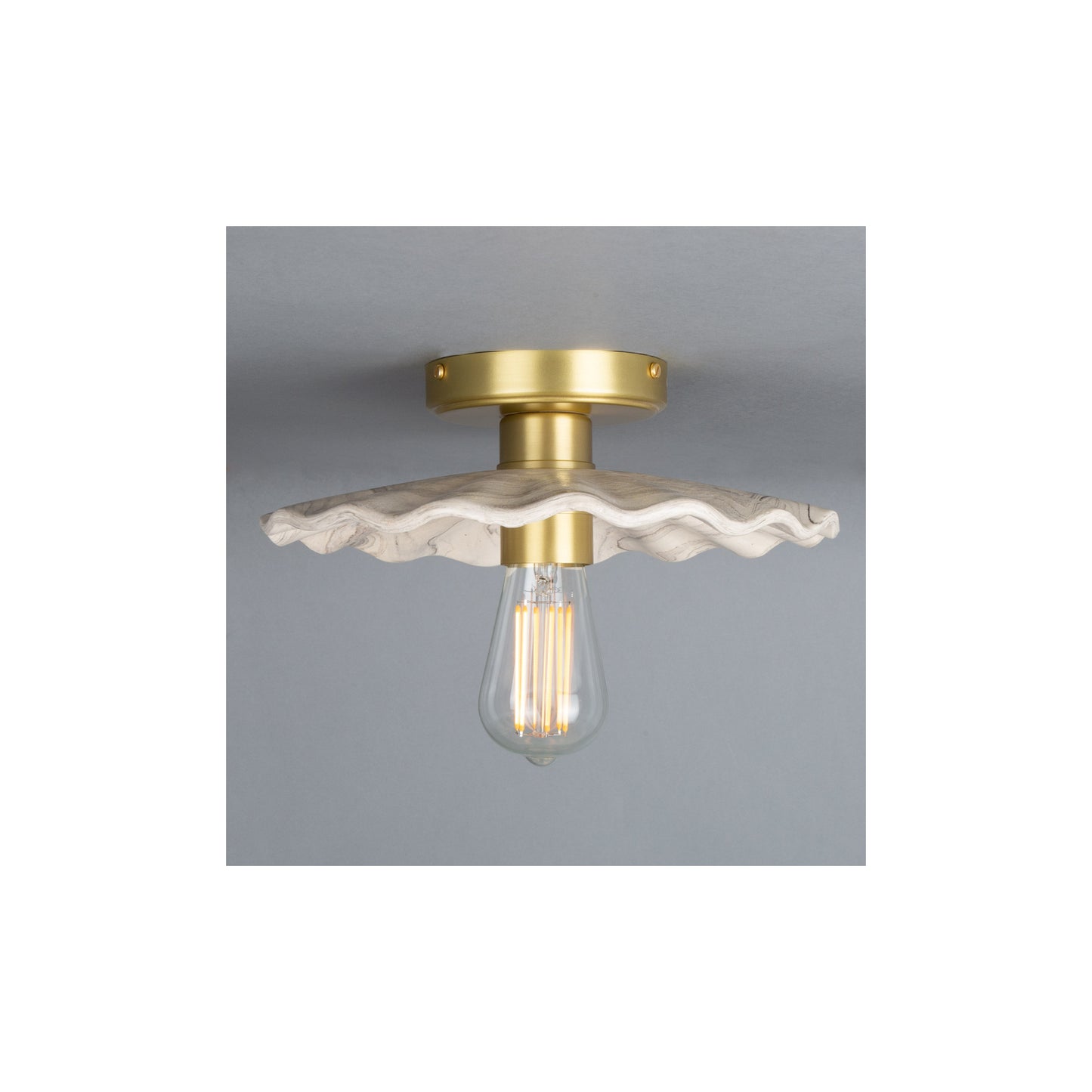 Kapok 27cm Organic Ceramic Ceiling Light