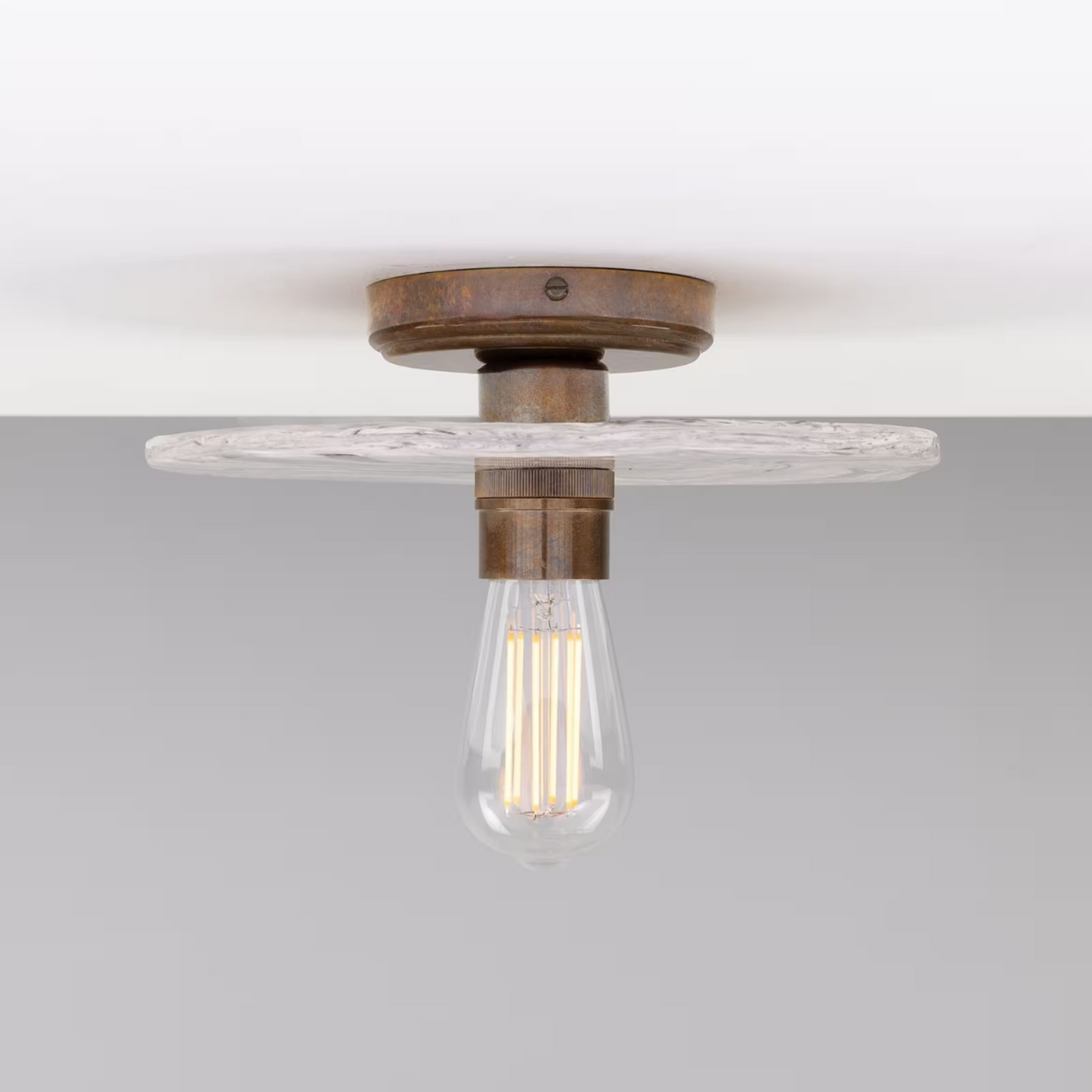 Bog Oak Organic Ceramic Disc Ceiling Light