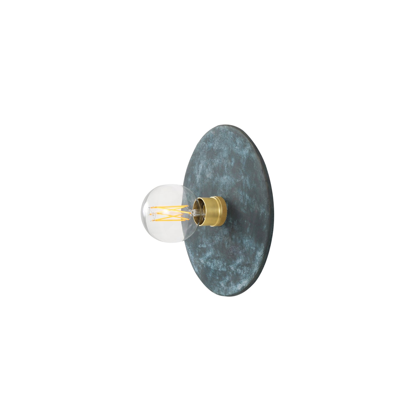 Bog Oak Organic Ceramic Disc Wall Light