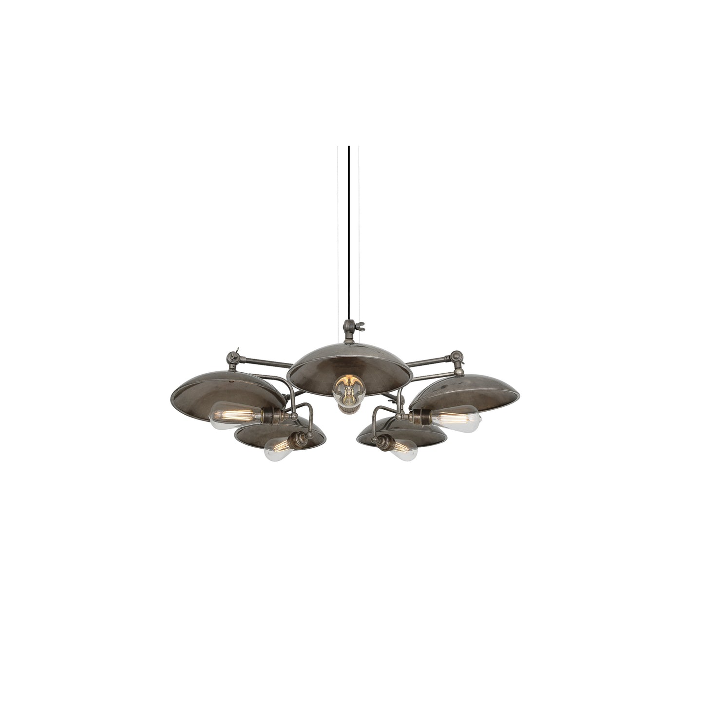 Chulainn B 5-Arm Chandelier with Industrial Dish