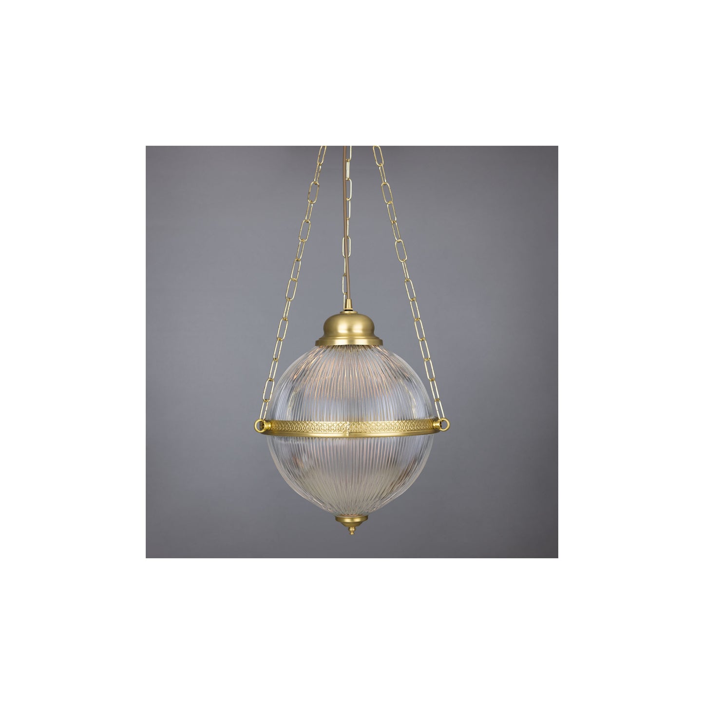Blaenau 30cm Victorian Holophane Glass Pendant