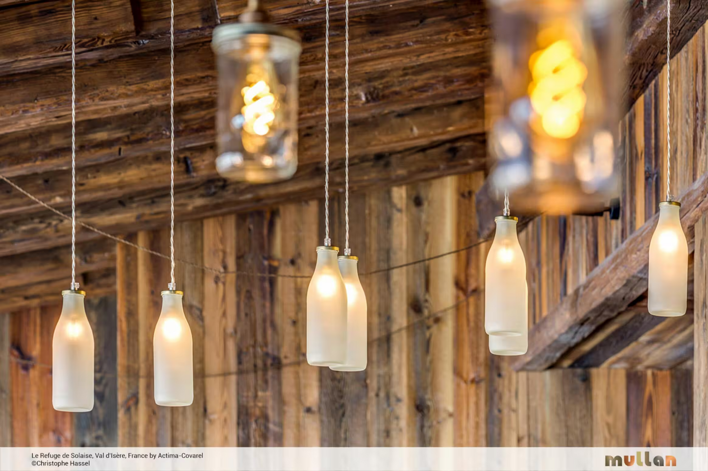 Milk Bottle Vintage Pendant in Satin Brass
