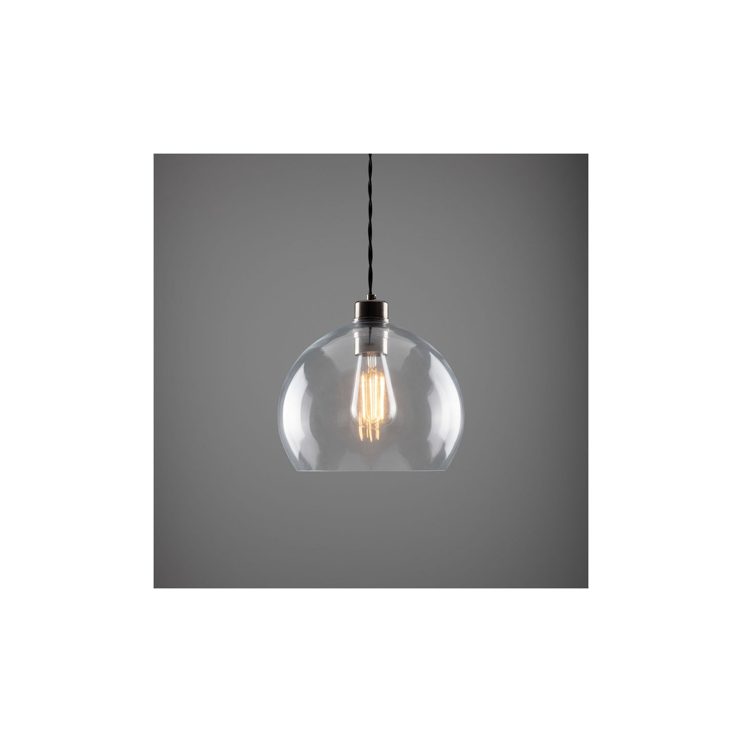 Eden Clear Open Glass Globe Pendant