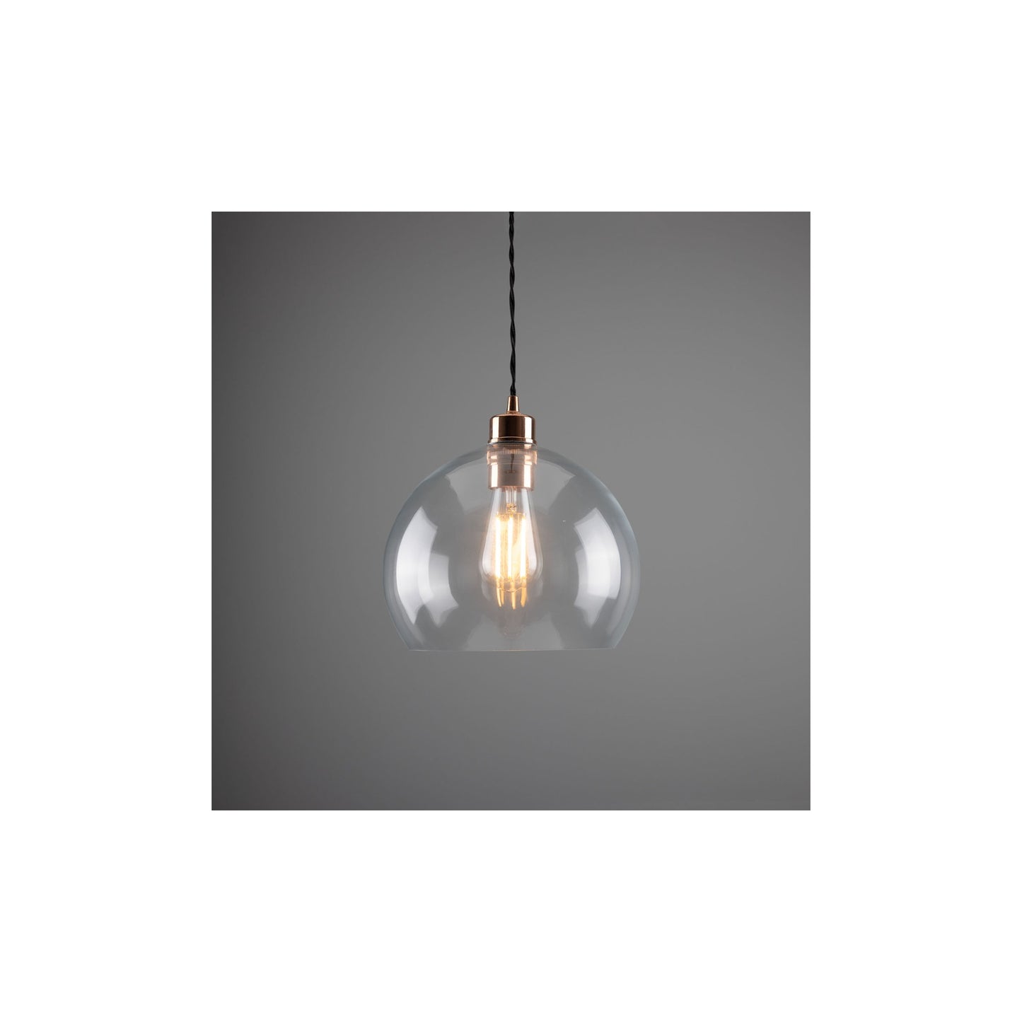 Eden Clear Open Glass Globe Pendant