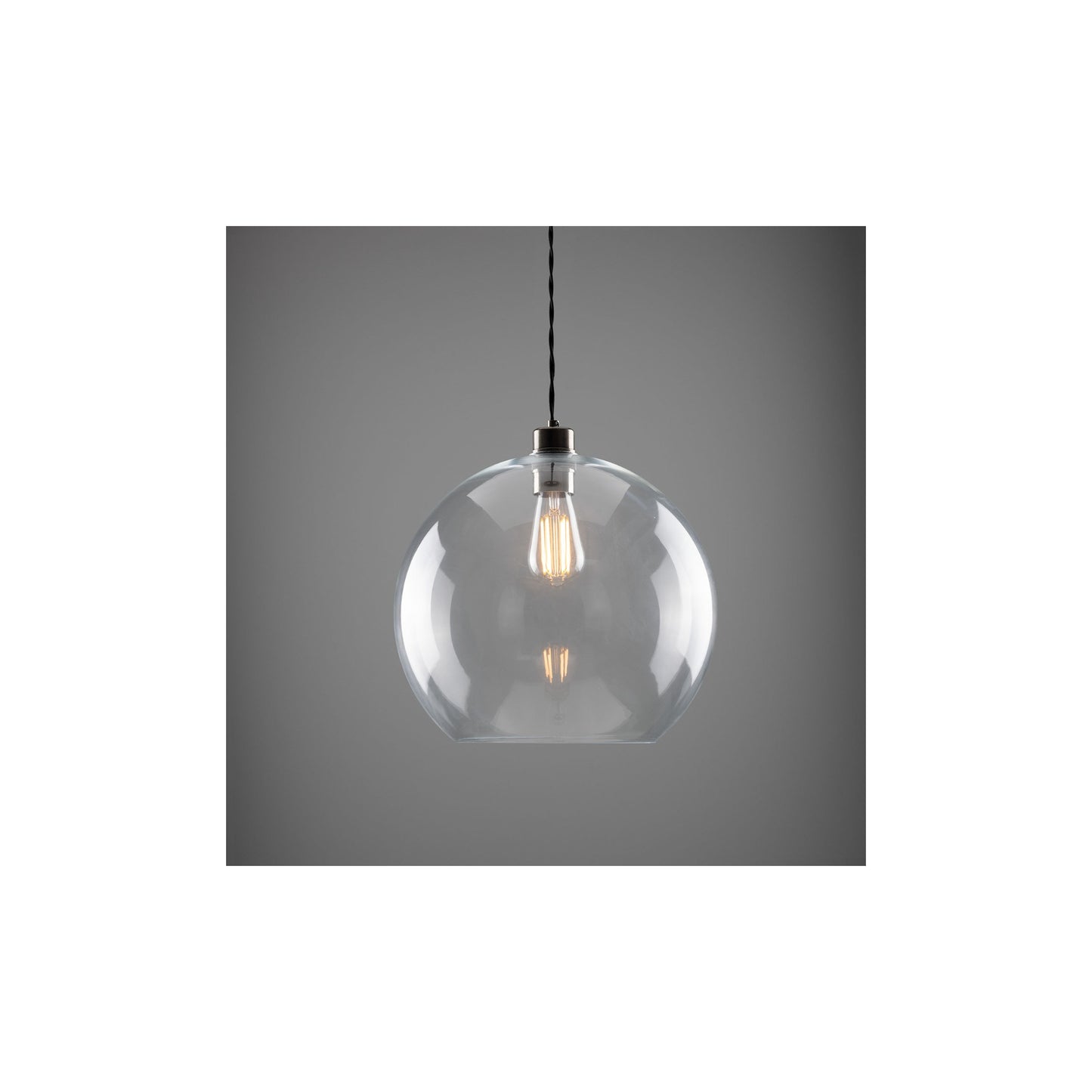 Eden Clear Open Glass Globe Pendant