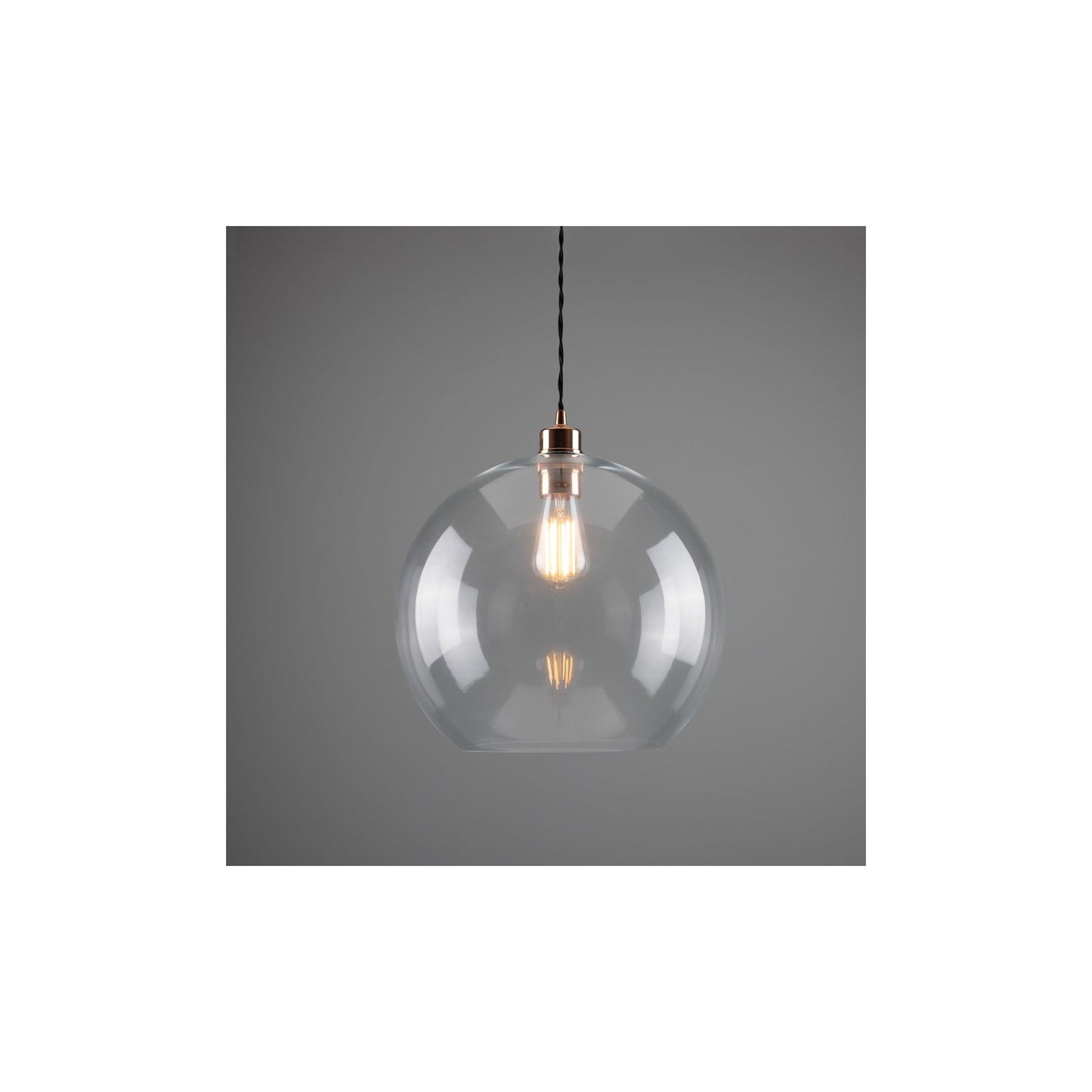 Eden Clear Open Glass Globe Pendant