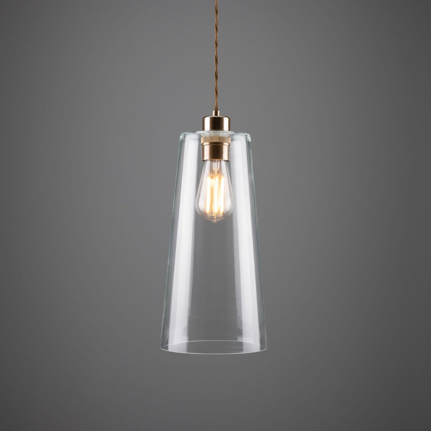 Malang Tall Slender Clear Glass Pendant