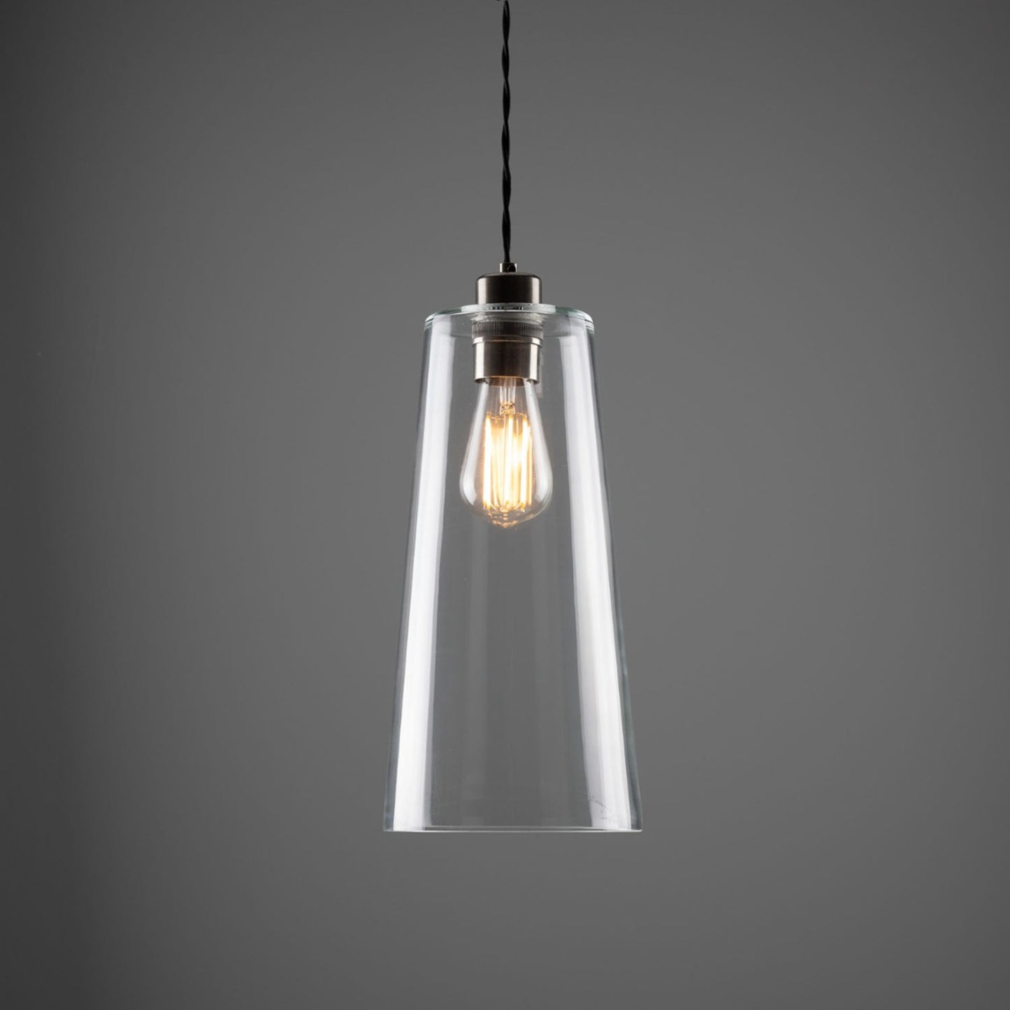 Malang Tall Slender Clear Glass Pendant
