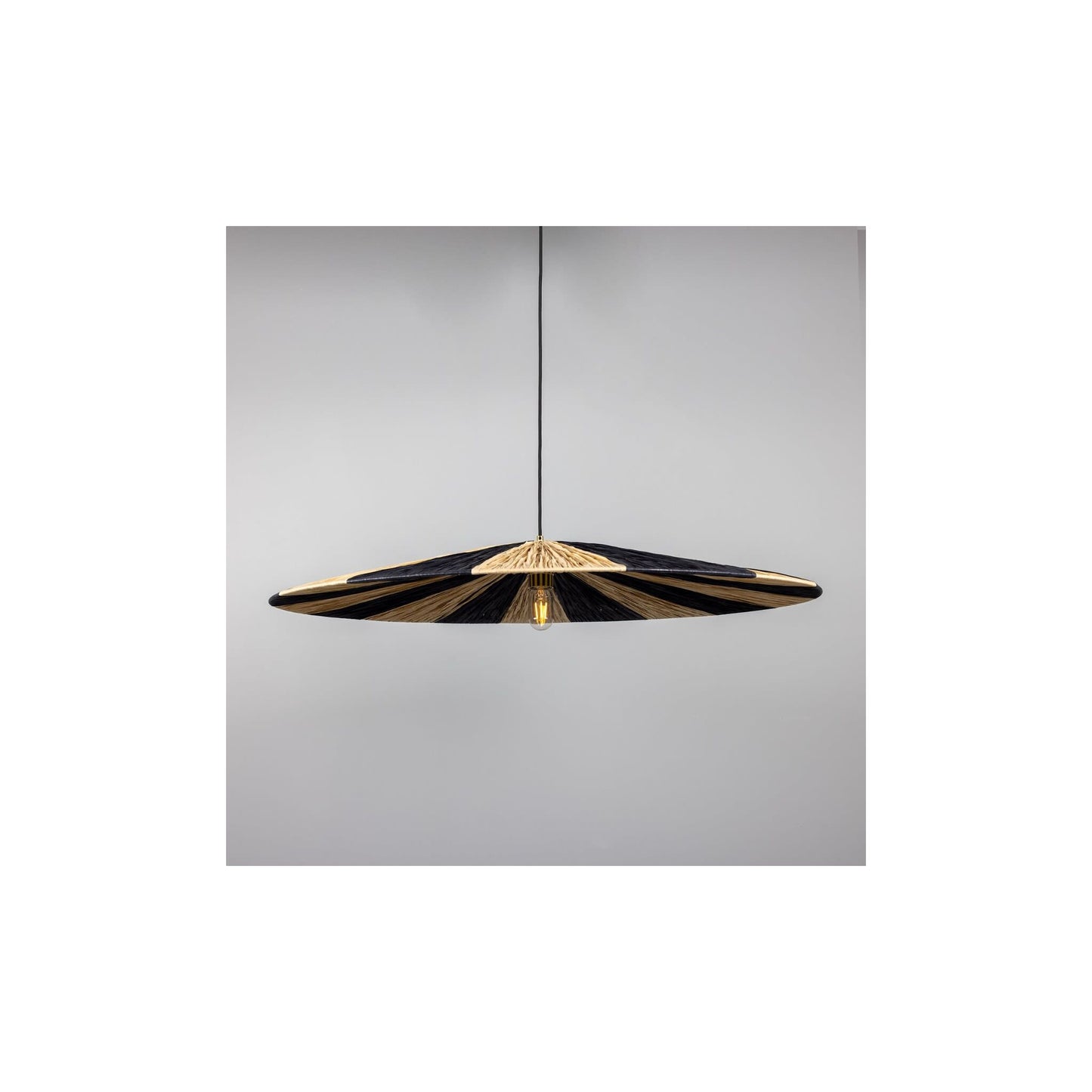 Vernon Raffia Striped Pendant