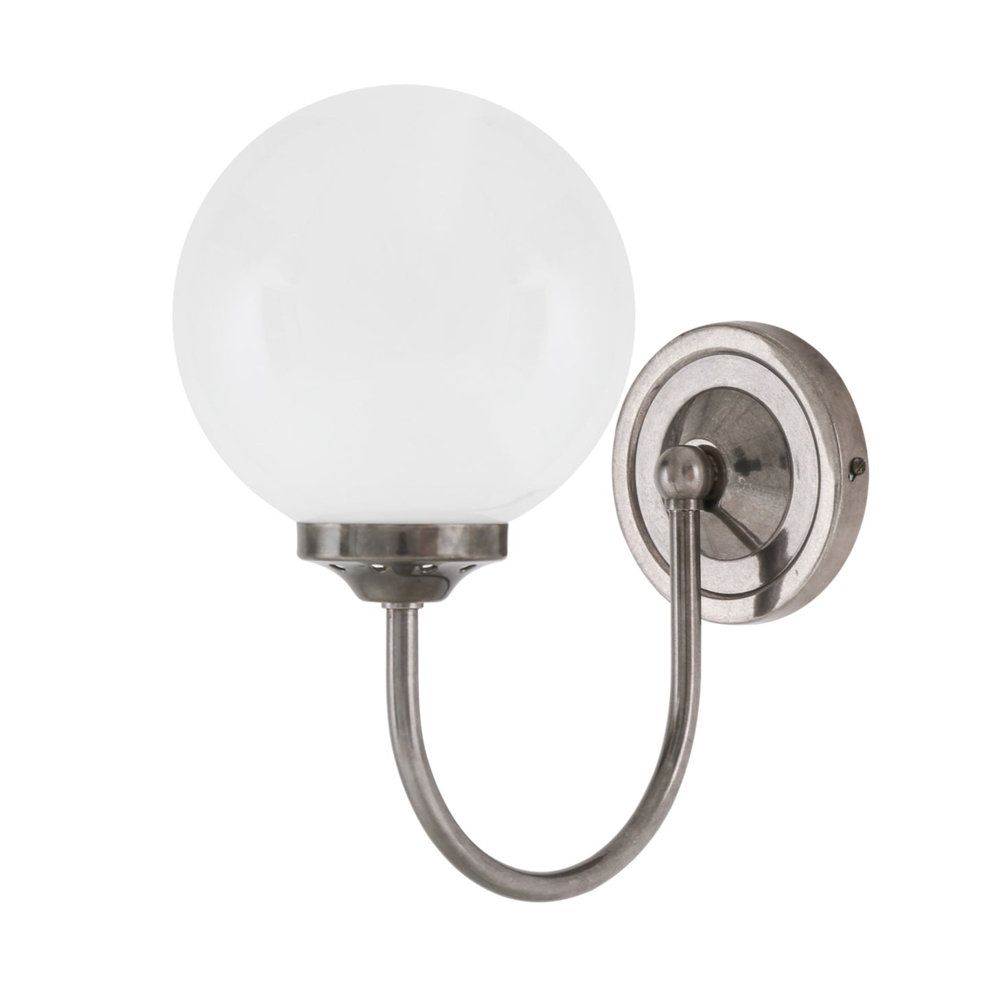 Bragan Traditional Opal Glass Globe Wall Light